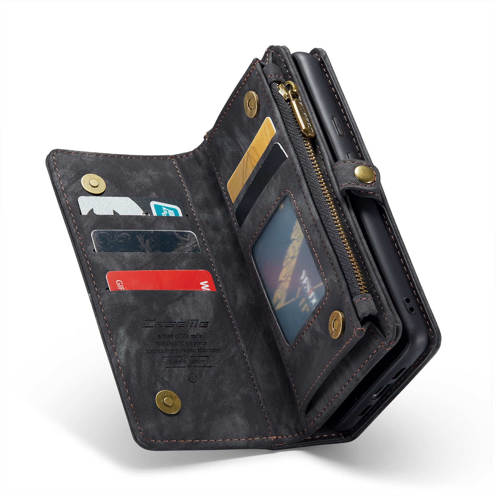 Étui portefeuille multi-cartes Google Pixel 8a, Gris