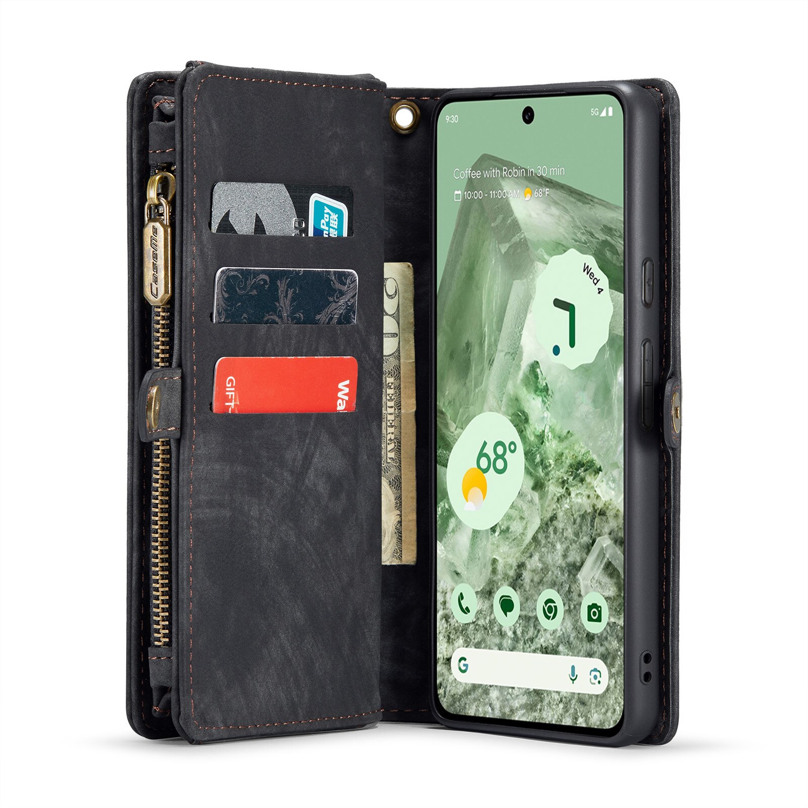 Étui portefeuille multi-cartes Google Pixel 8a, Gris