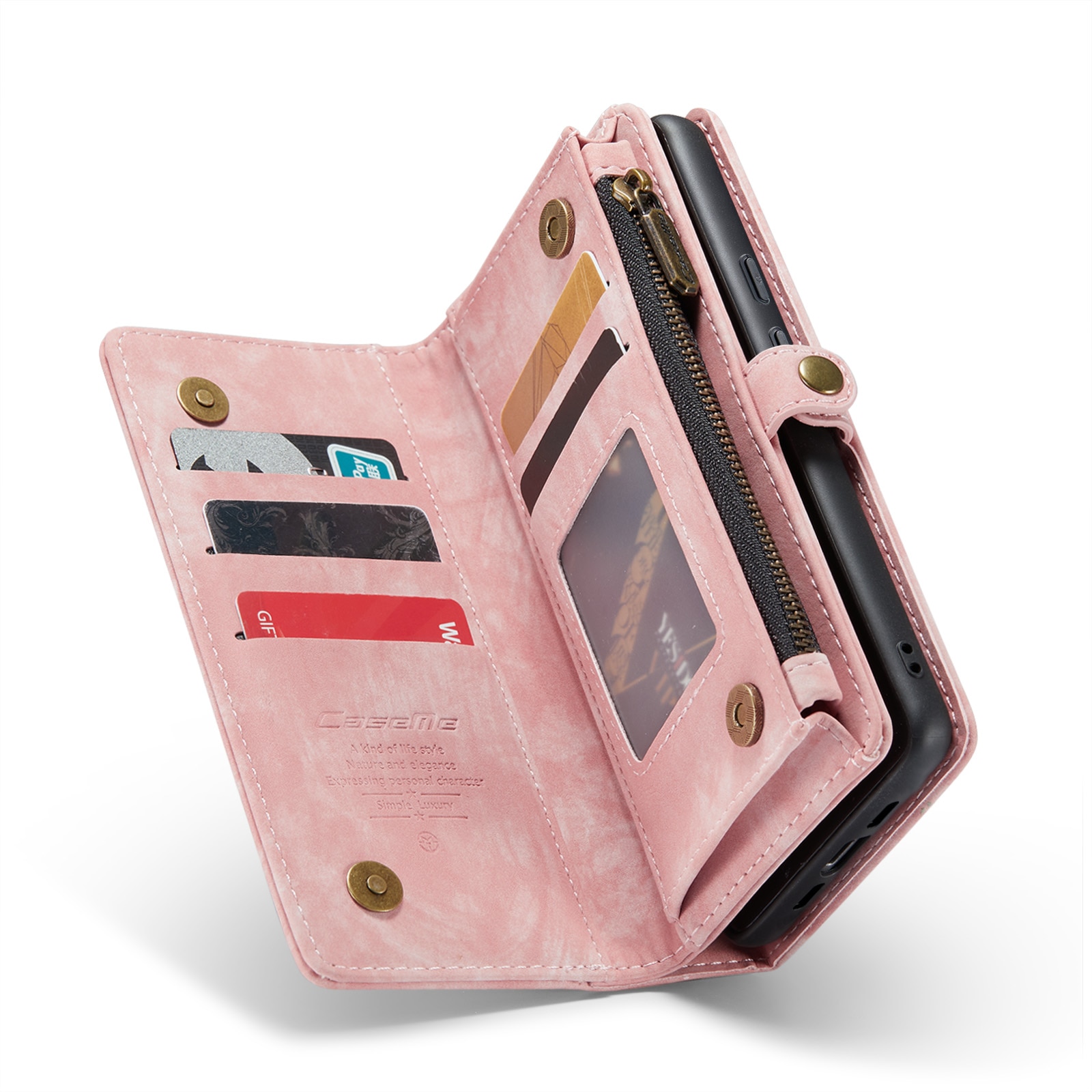 Étui portefeuille multi-cartes Google Pixel 8a, Rose