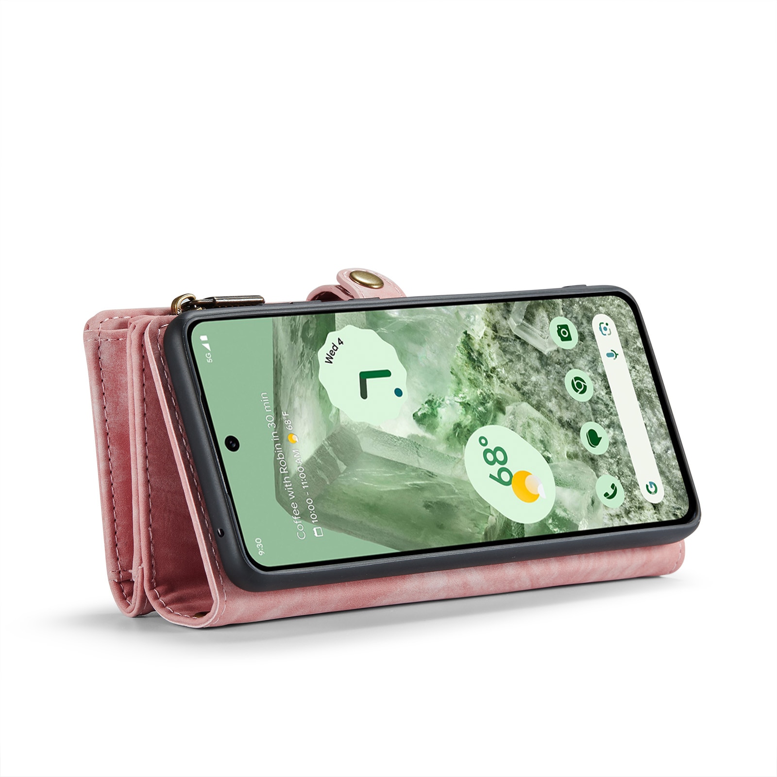 Étui portefeuille multi-cartes Google Pixel 8a, Rose