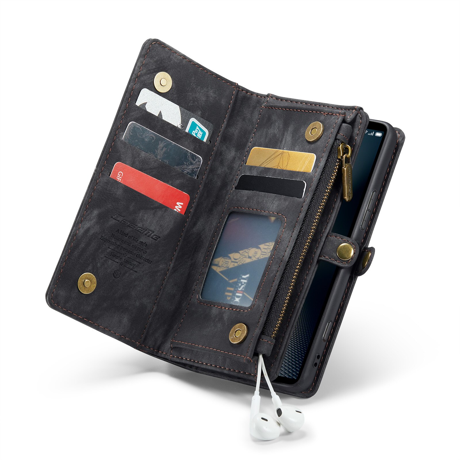 Étui portefeuille multi-cartes Sony Xperia 10 VI, Gris