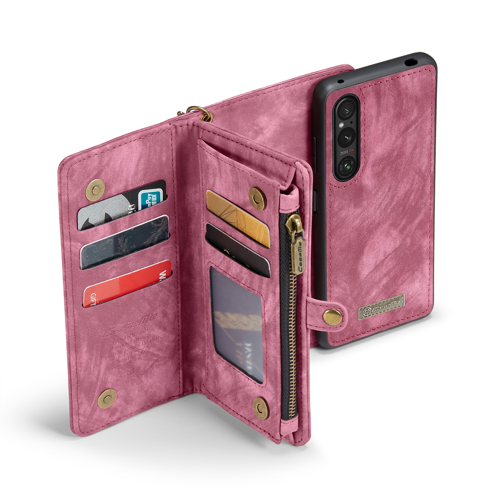 Étui portefeuille multi-cartes Sony Xperia 10 VI, Rouge