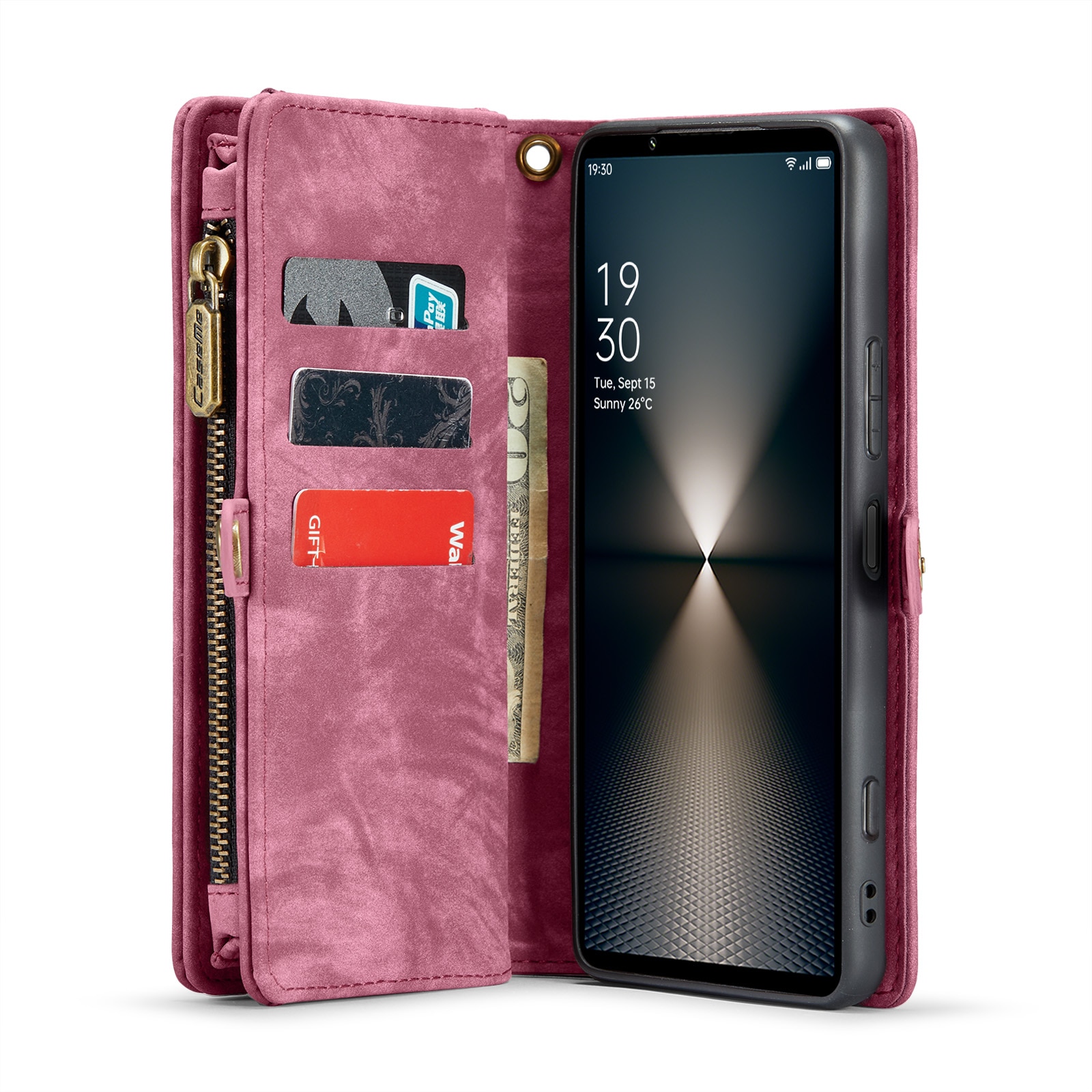 Étui portefeuille multi-cartes Sony Xperia 10 VI, rouge