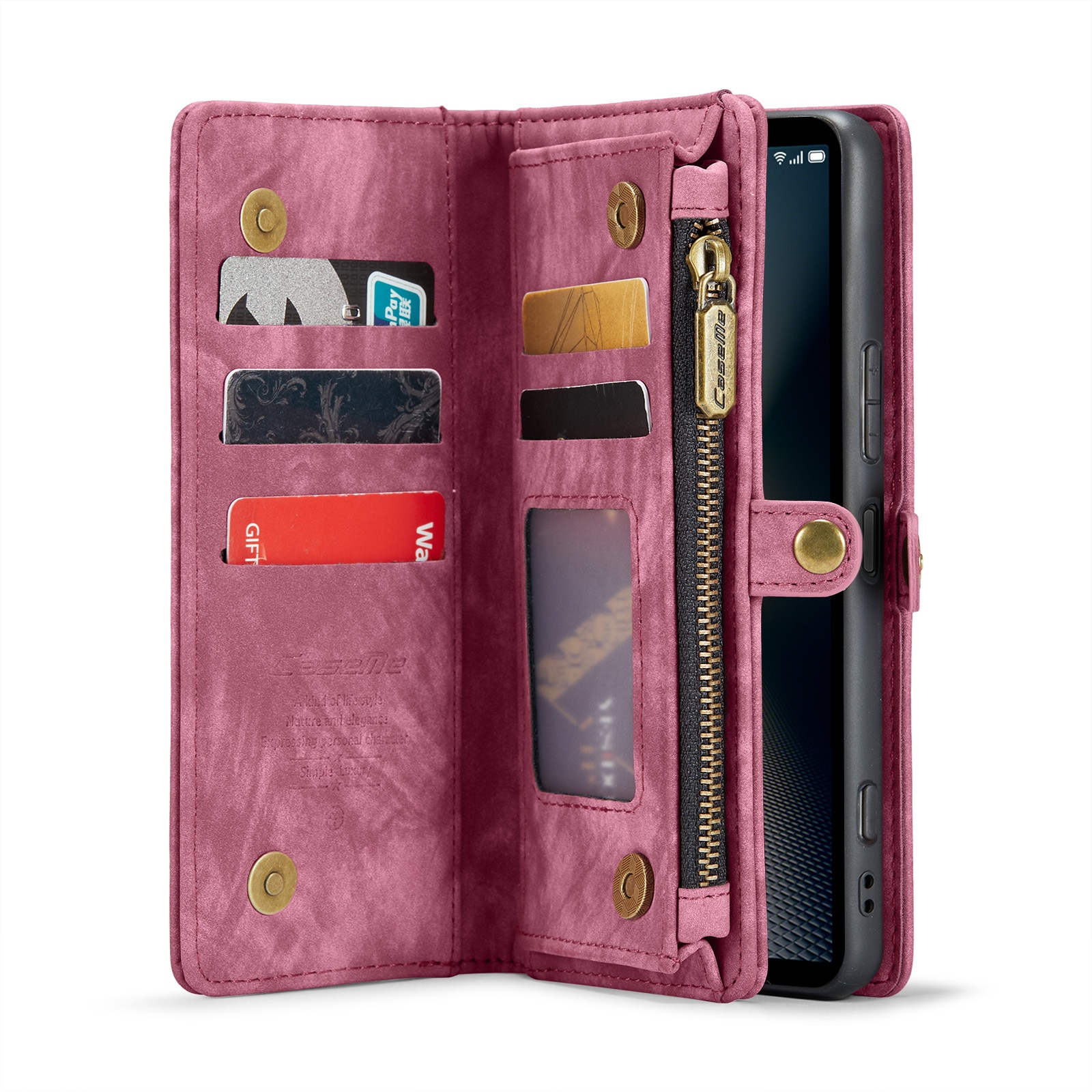 Étui portefeuille multi-cartes Sony Xperia 10 VI, Rouge