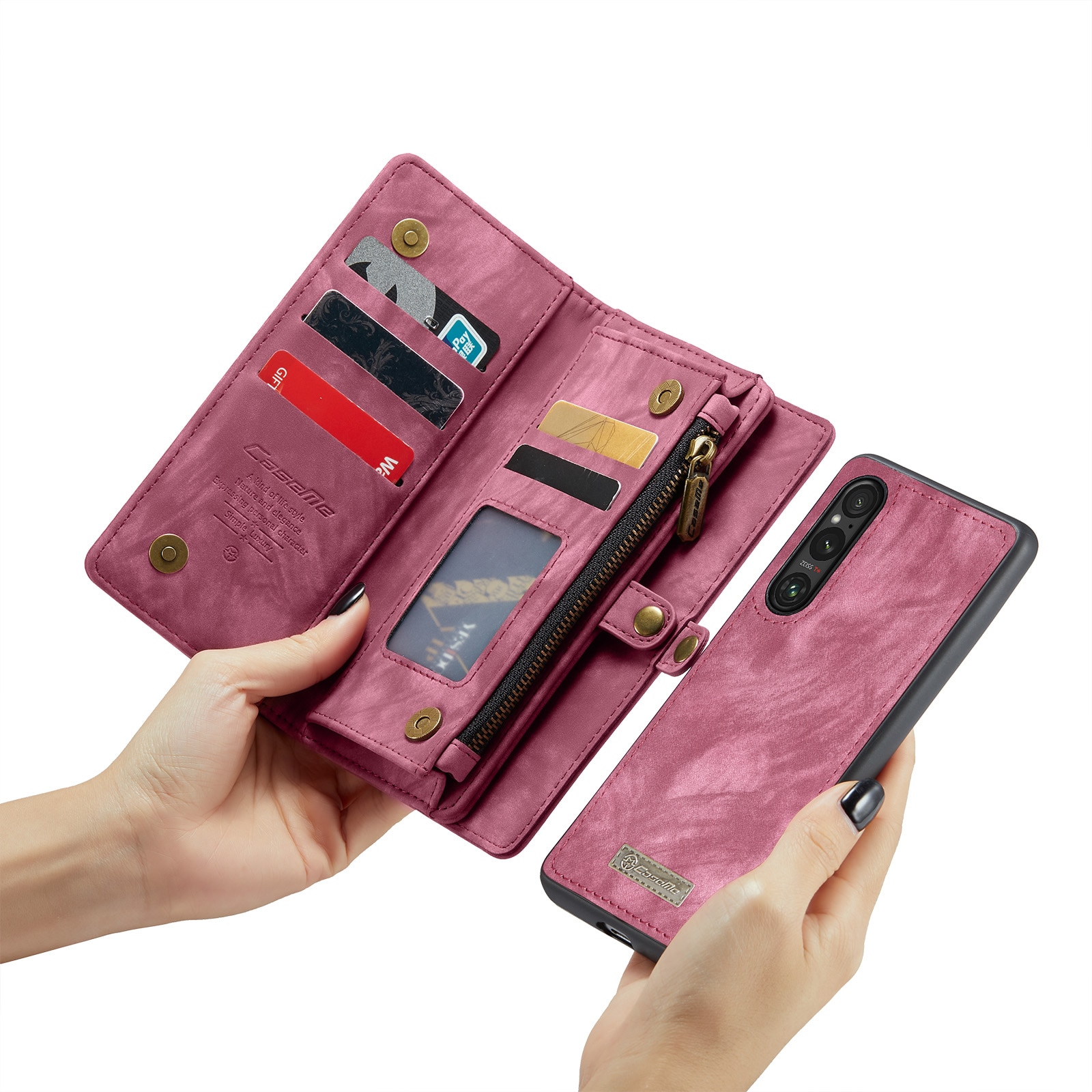 Étui portefeuille multi-cartes Sony Xperia 10 VI, rouge