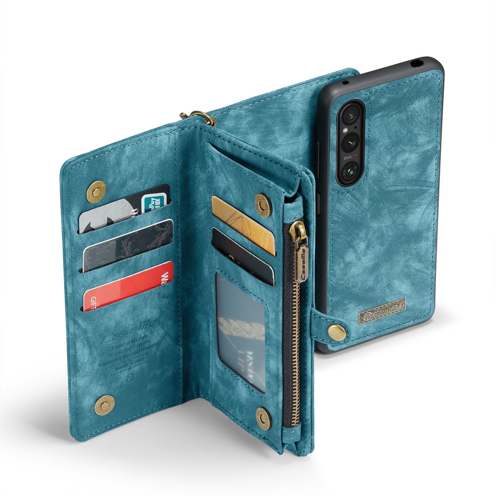 Étui portefeuille multi-cartes Sony Xperia 10 VI, Bleu
