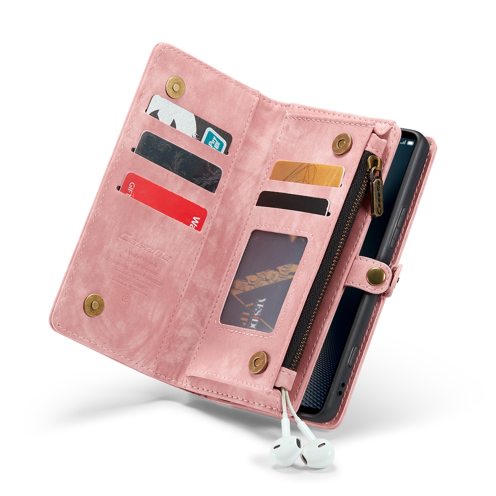Étui portefeuille multi-cartes Sony Xperia 10 VI, Rose