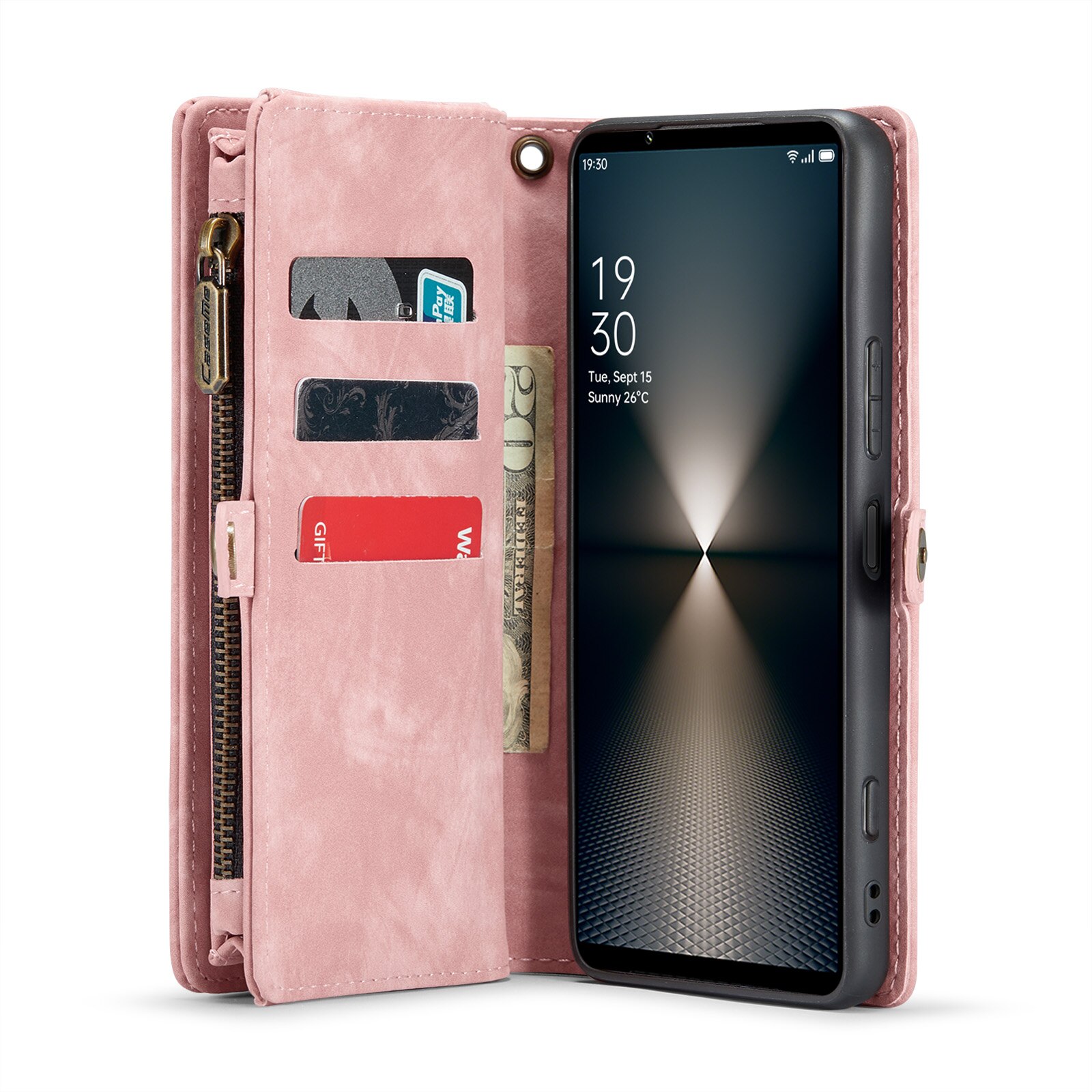 Étui portefeuille multi-cartes Sony Xperia 10 VI, Rose