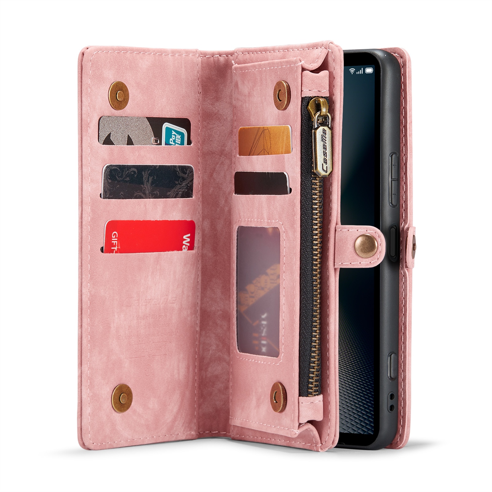 Étui portefeuille multi-cartes Sony Xperia 10 VI, rose