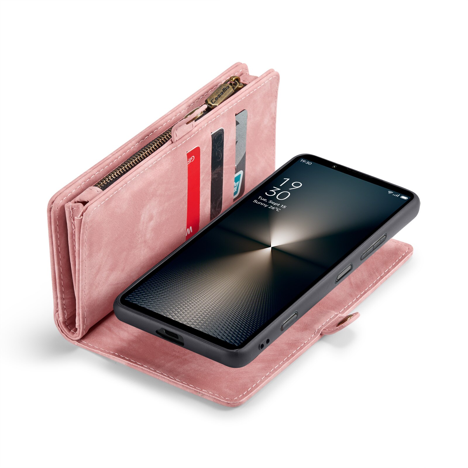 Étui portefeuille multi-cartes Sony Xperia 10 VI, Rose