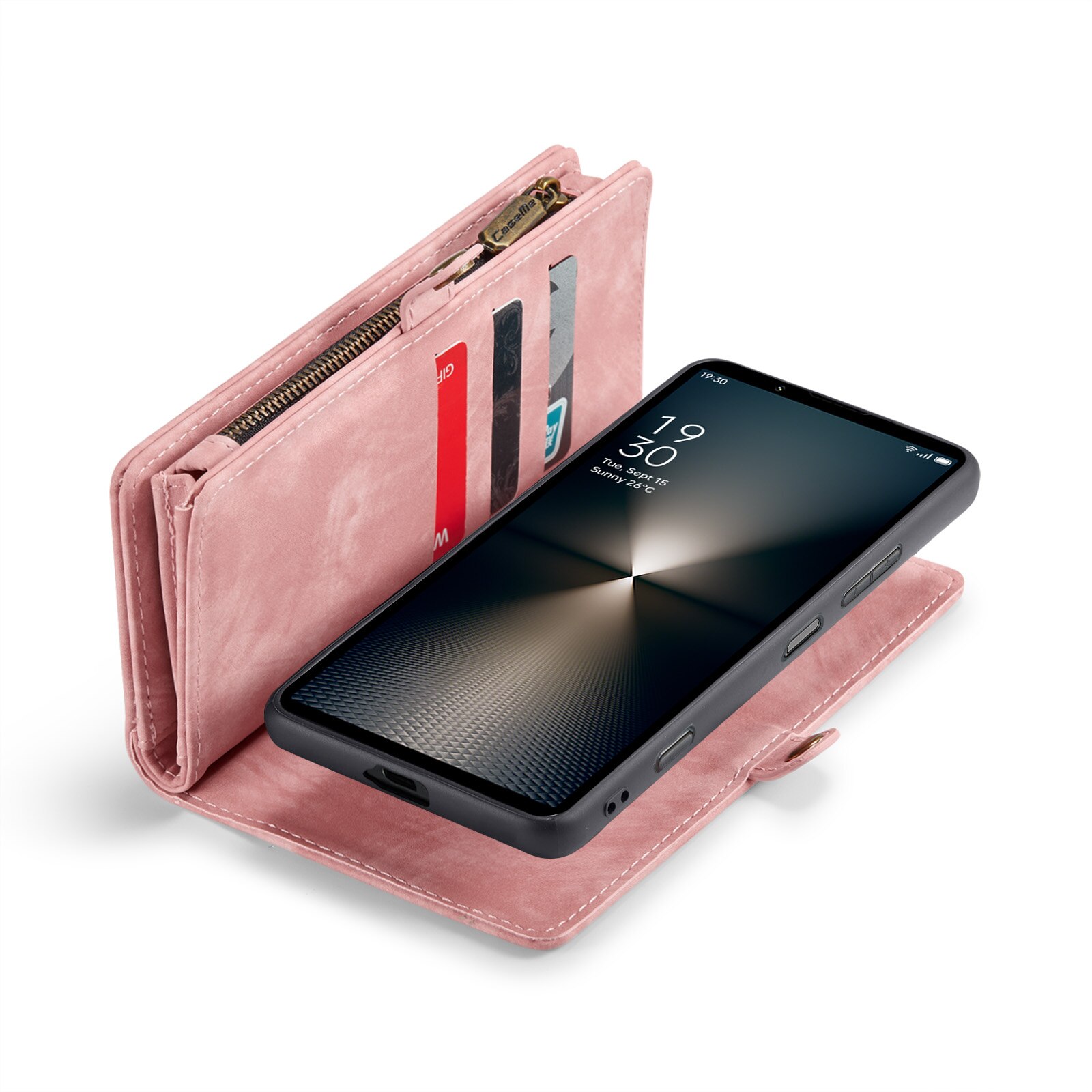 Étui portefeuille multi-cartes Sony Xperia 10 VI, rose