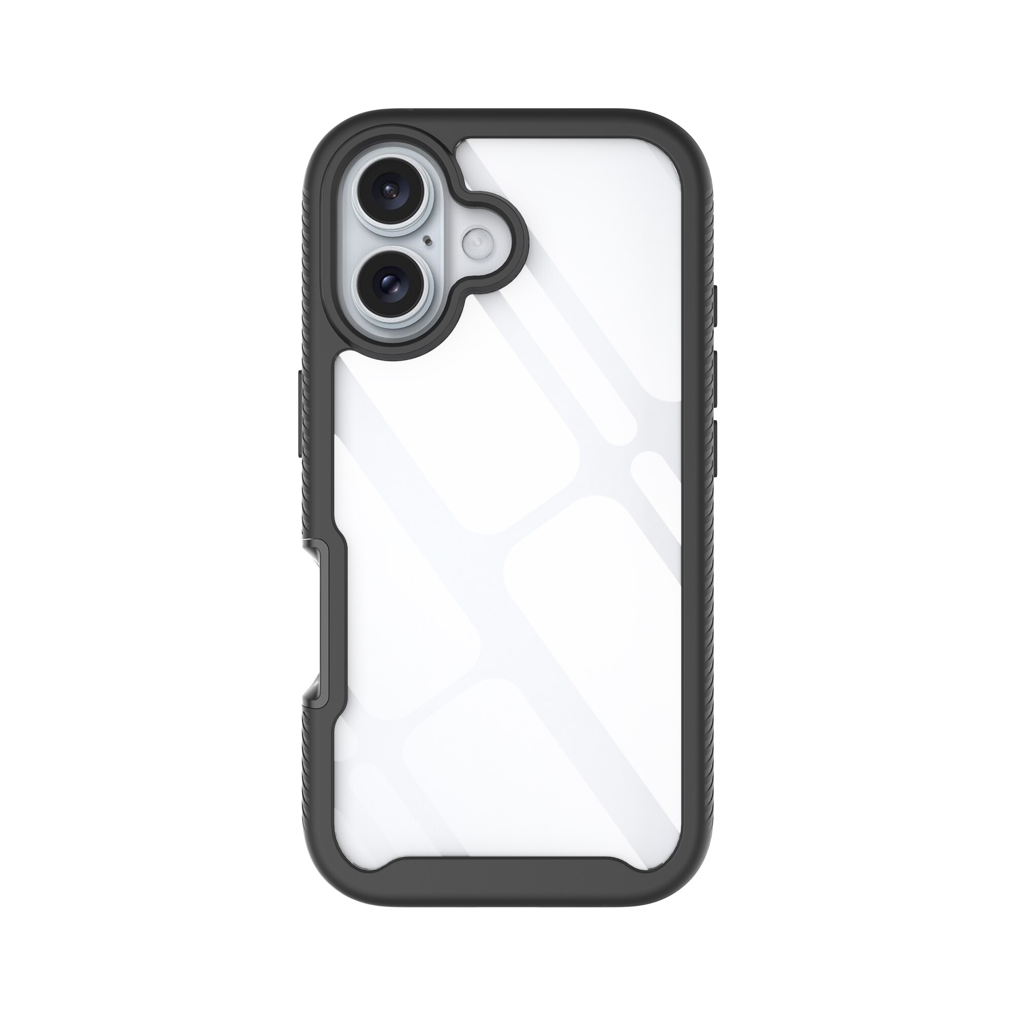 Coque Full Protection iPhone 16, Noir  / transparent
