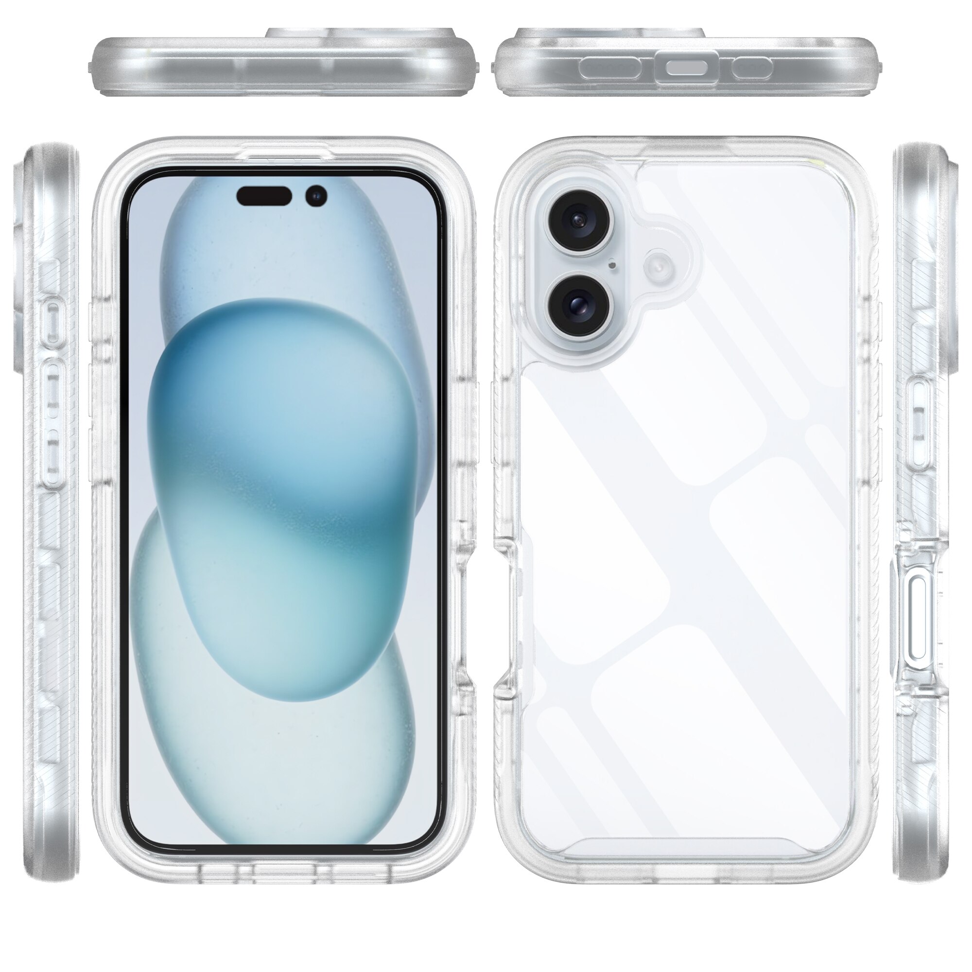 Coque Full Protection iPhone 16, Transparent