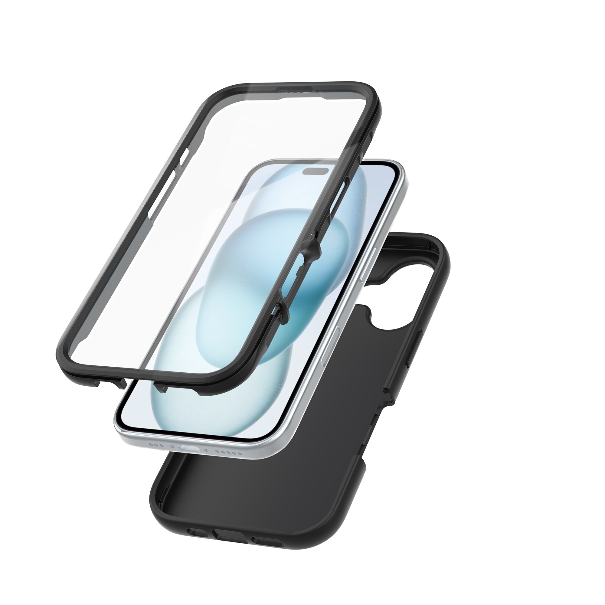 Coque Full Protection iPhone 16, Noir