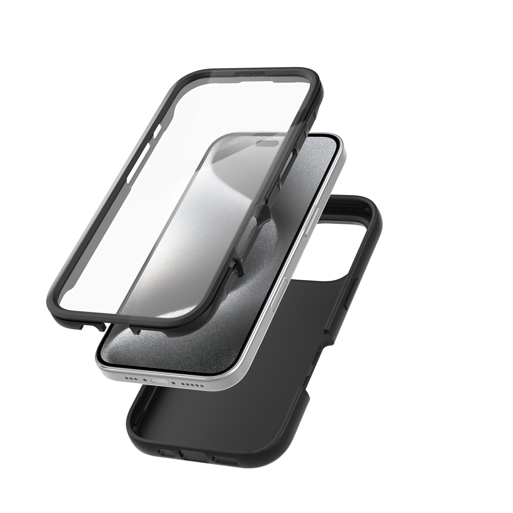 Coque Full Protection iPhone 16 Pro, Noir