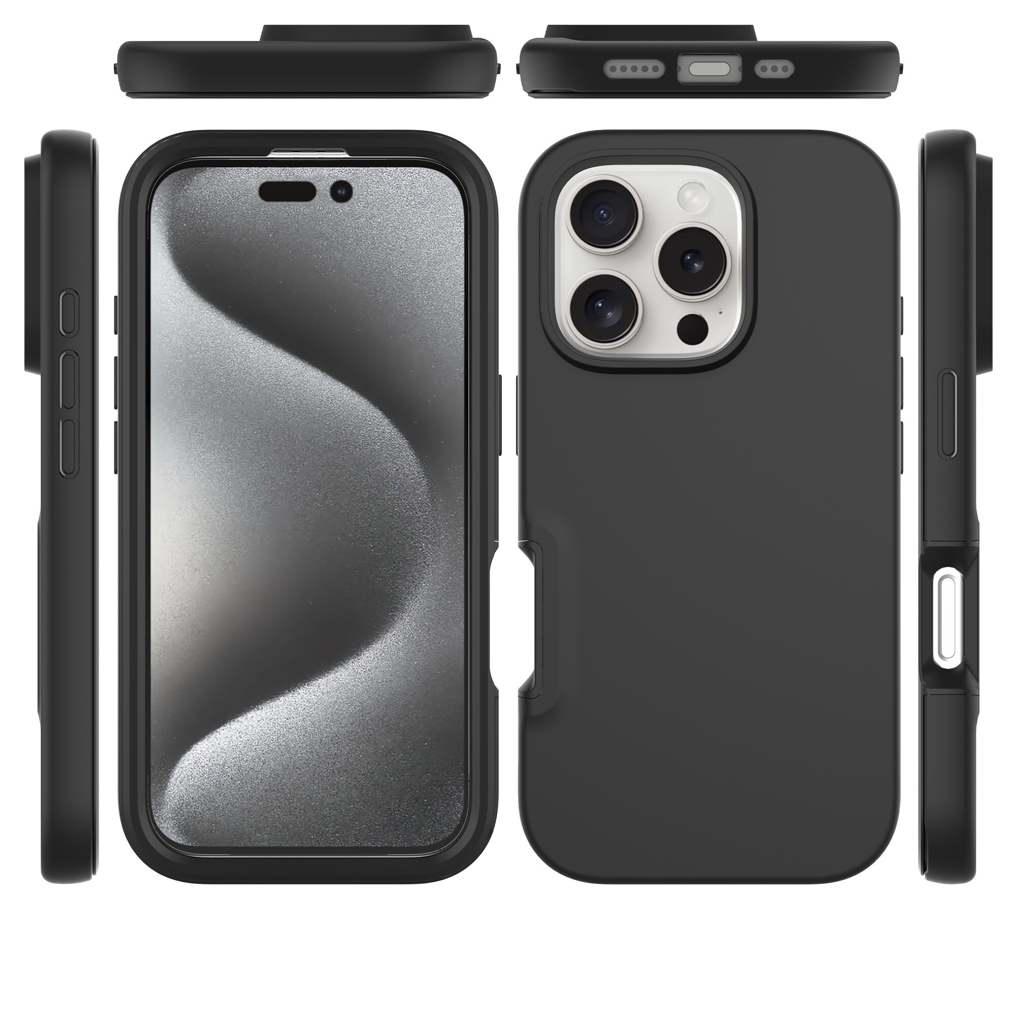 Coque Full Protection iPhone 16 Pro, Noir