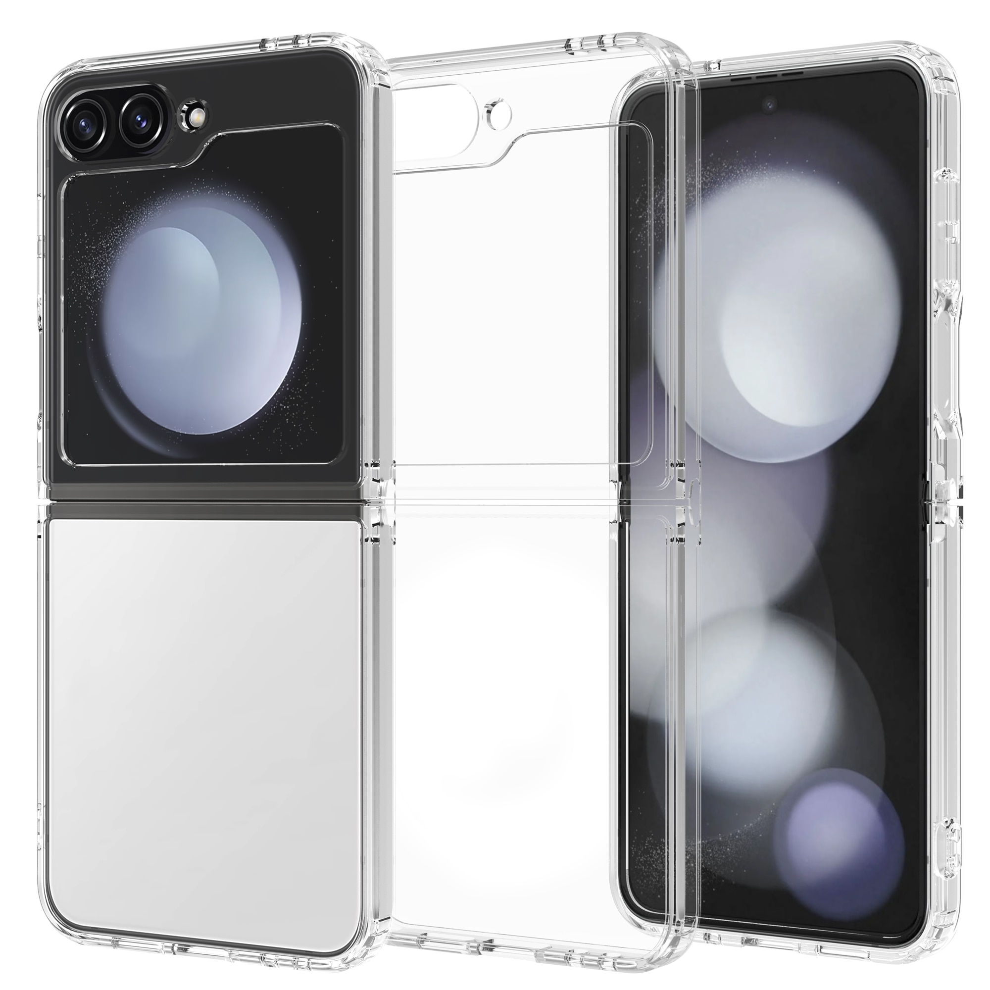 Coque hybride pour Samsung Galaxy Z Flip 6, transparent