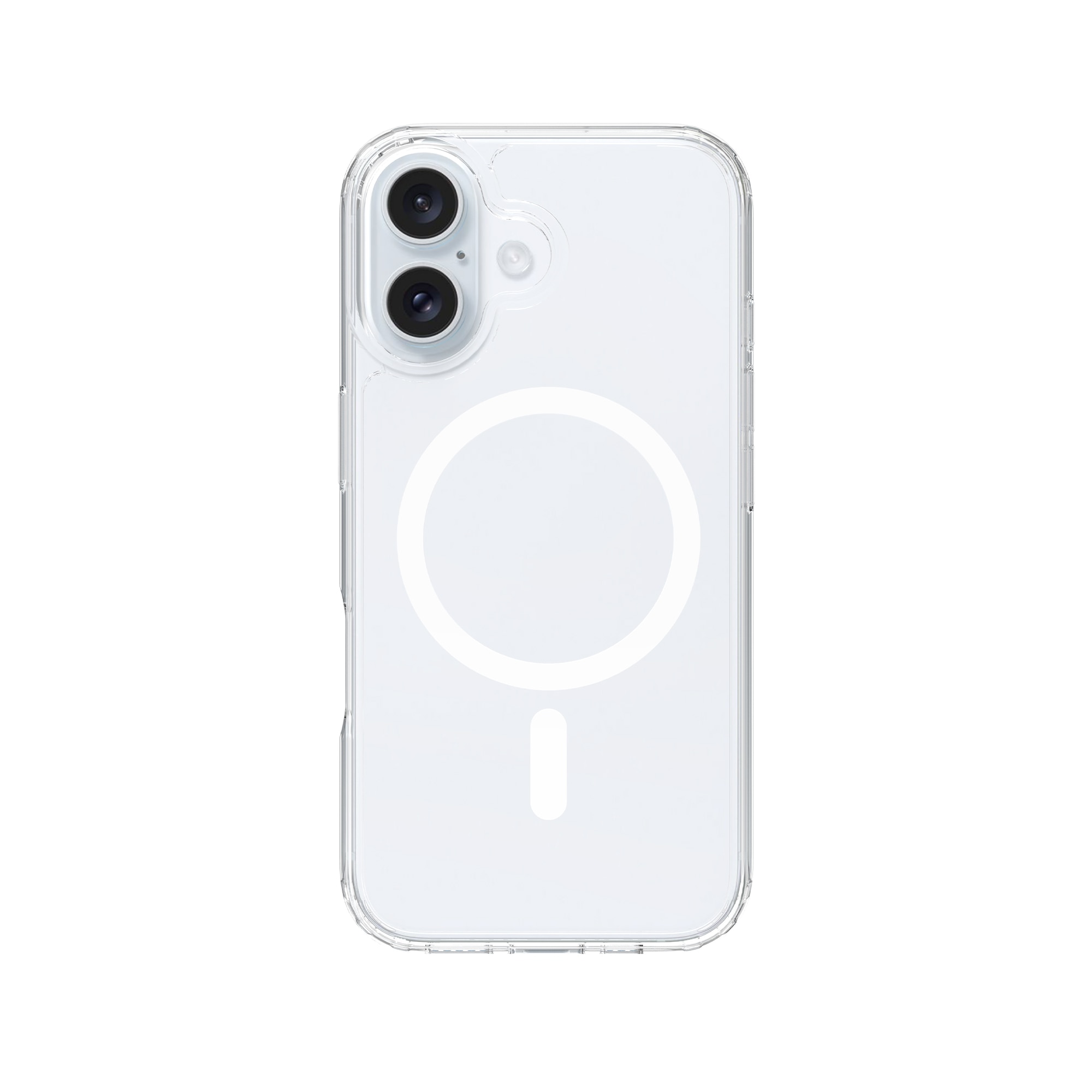 Coque hybride MagSafe iPhone 16, transparent