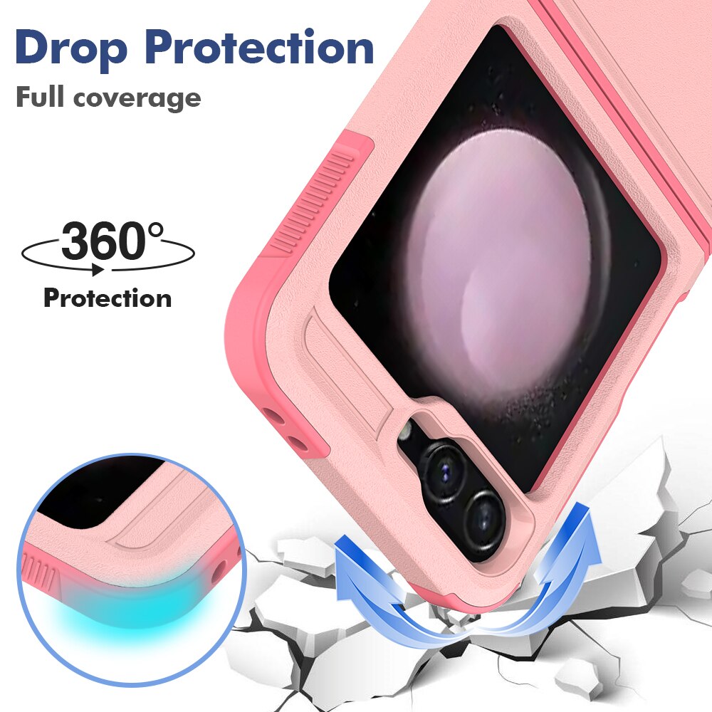 Coque hybride Off-road Samsung Galaxy Z Flip 6, rose