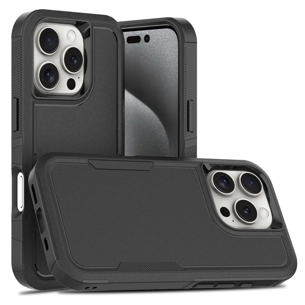 Coque hybride Off-road iPhone 16 Pro, noir