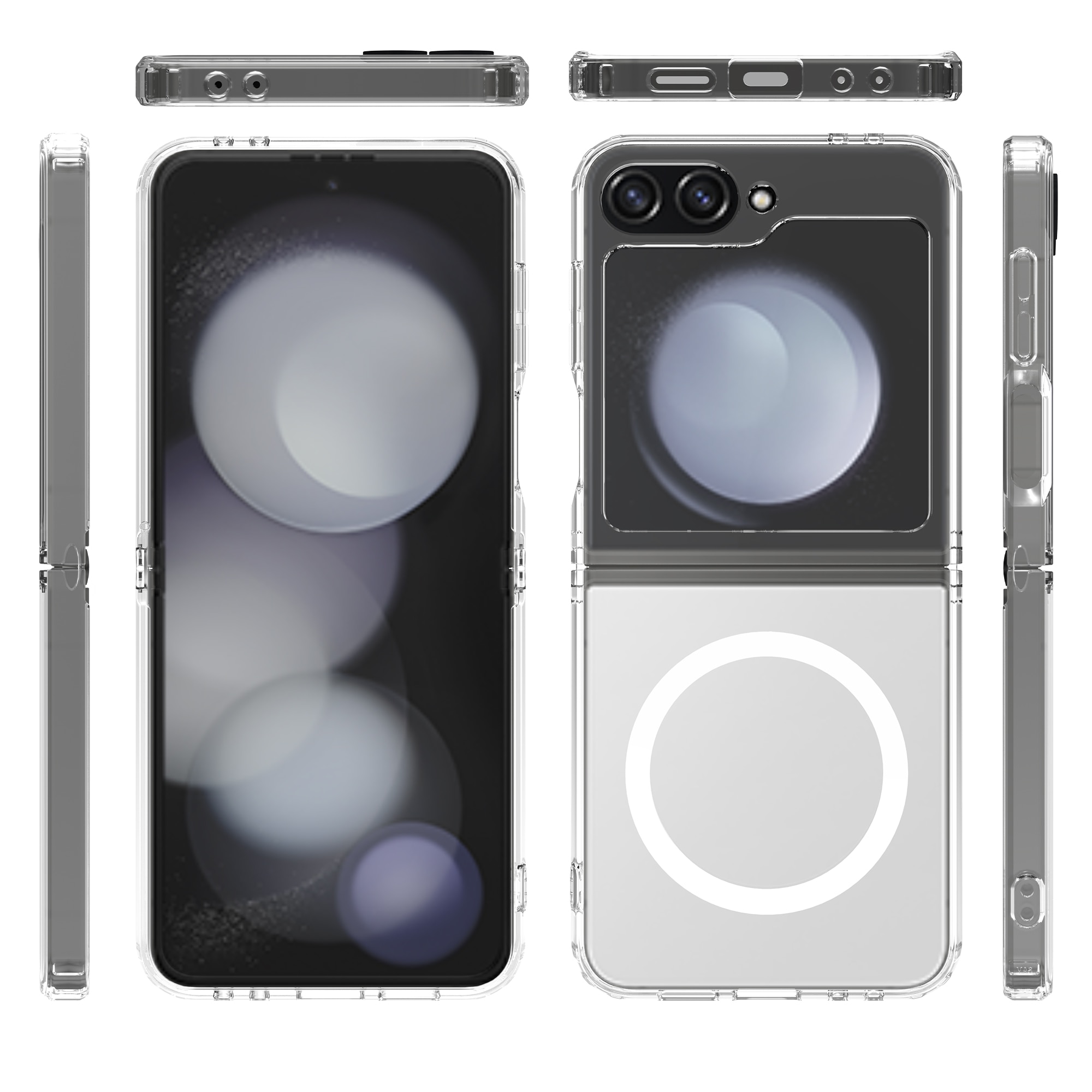 Coque hybride MagSafe Samsung Galaxy Z Flip 6 Transparent