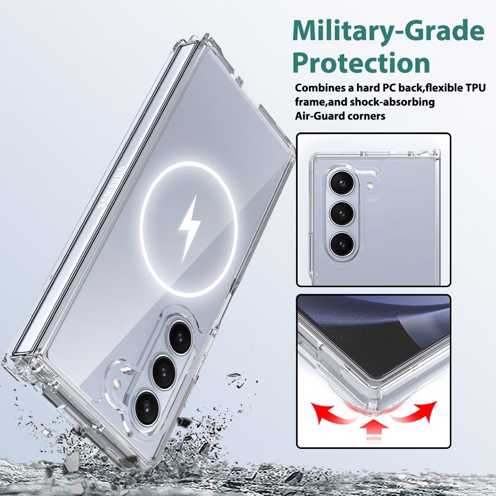 Coque hybride MagSafe Samsung Galaxy Z Fold 6 Transparent