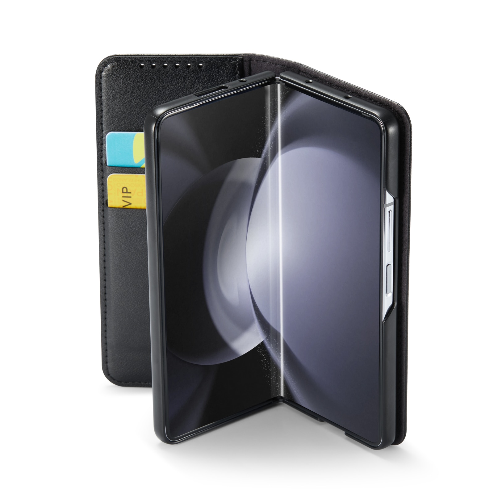 Étui en cuir veritable Samsung Galaxy Z Fold 6, noir