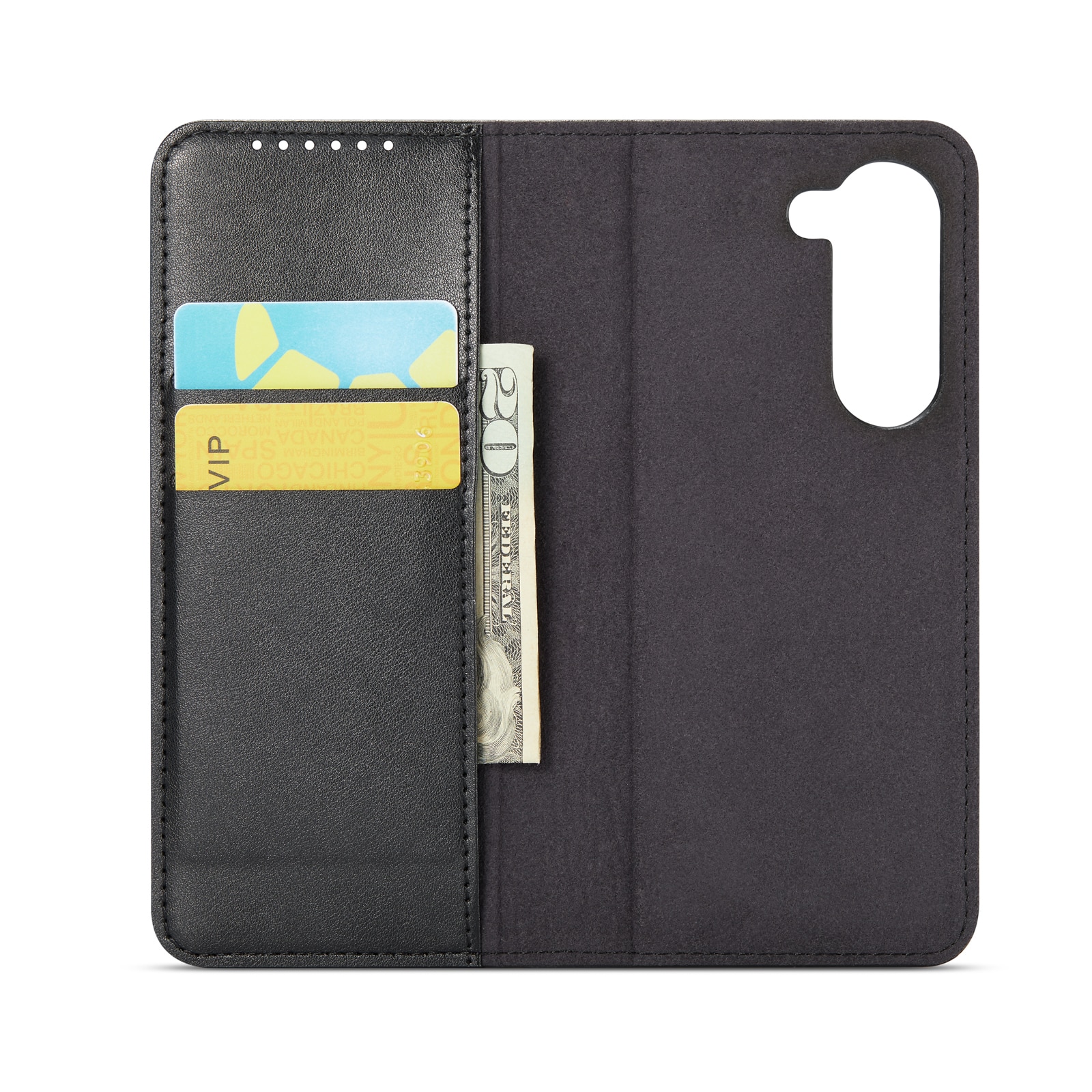 Étui en cuir veritable Samsung Galaxy Z Fold 6, noir
