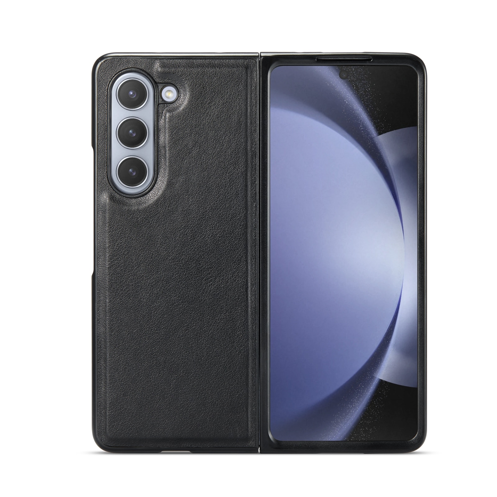 Étui en cuir veritable Samsung Galaxy Z Fold 6, noir