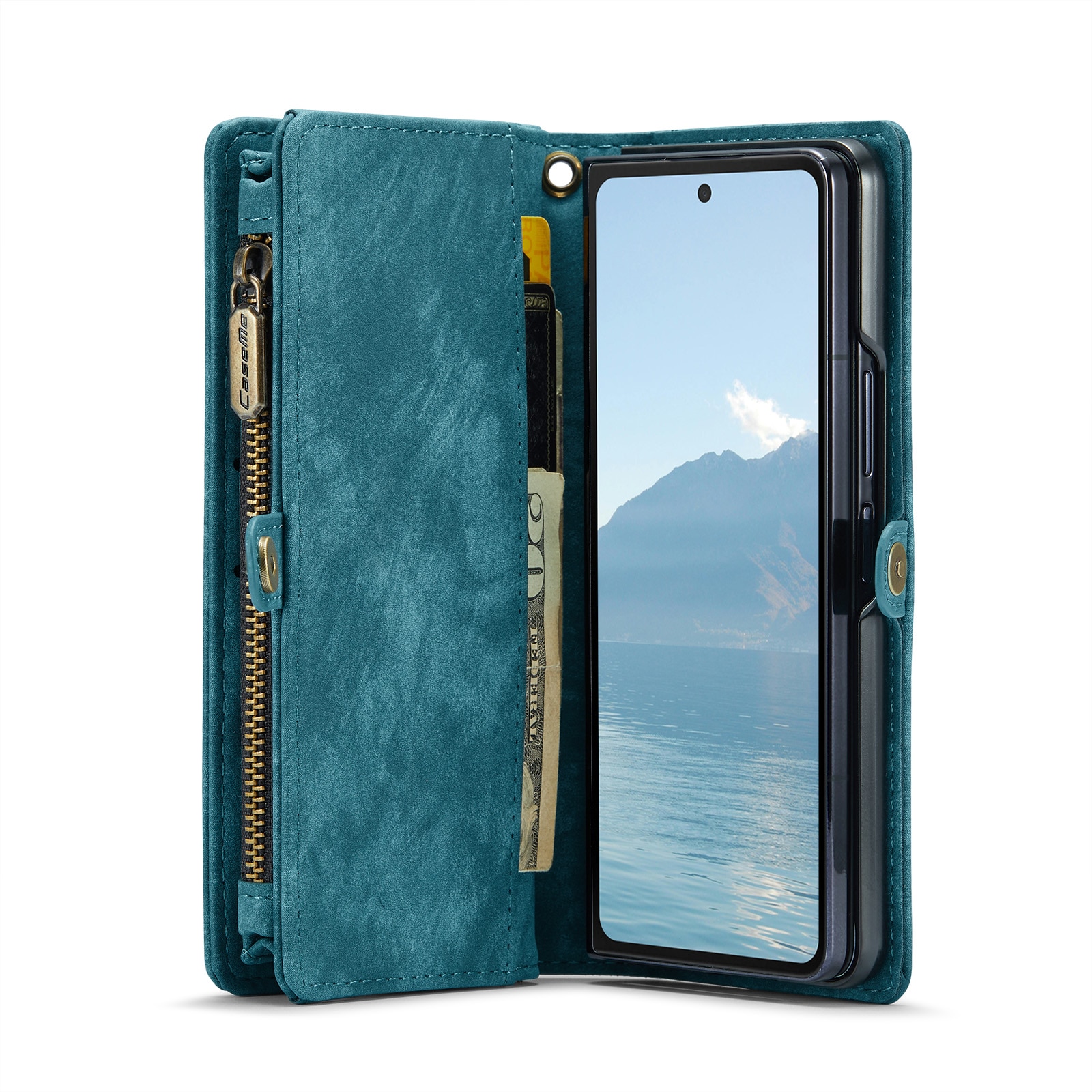 Étui portefeuille multi-cartes Samsung Galaxy Z Fold 6, Bleu