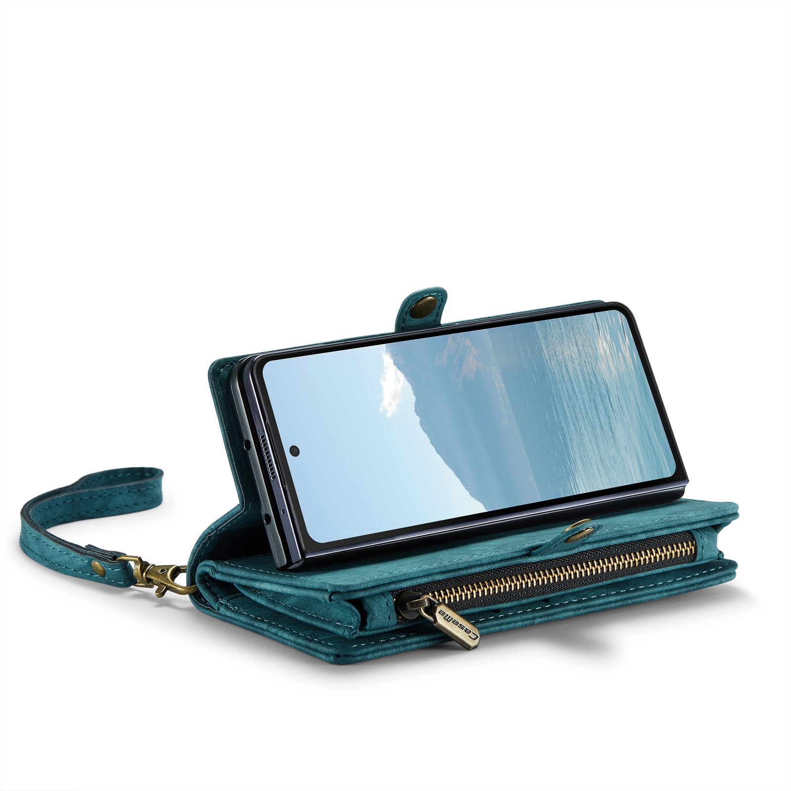 Étui portefeuille multi-cartes Samsung Galaxy Z Fold 6, Bleu