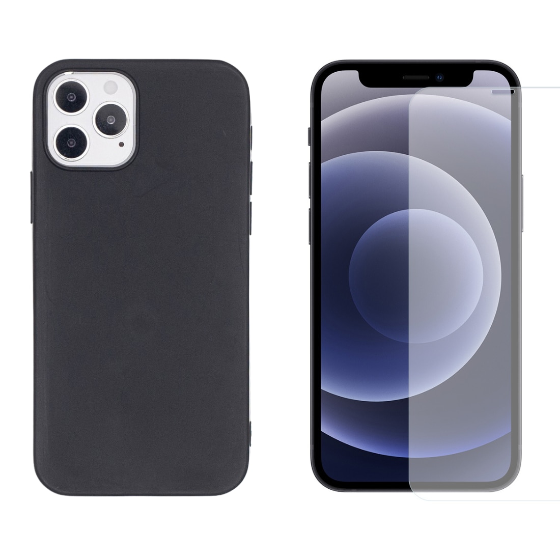 Kit pour iPhone 12/12 Pro : Coque TPU et protecteur d’écran