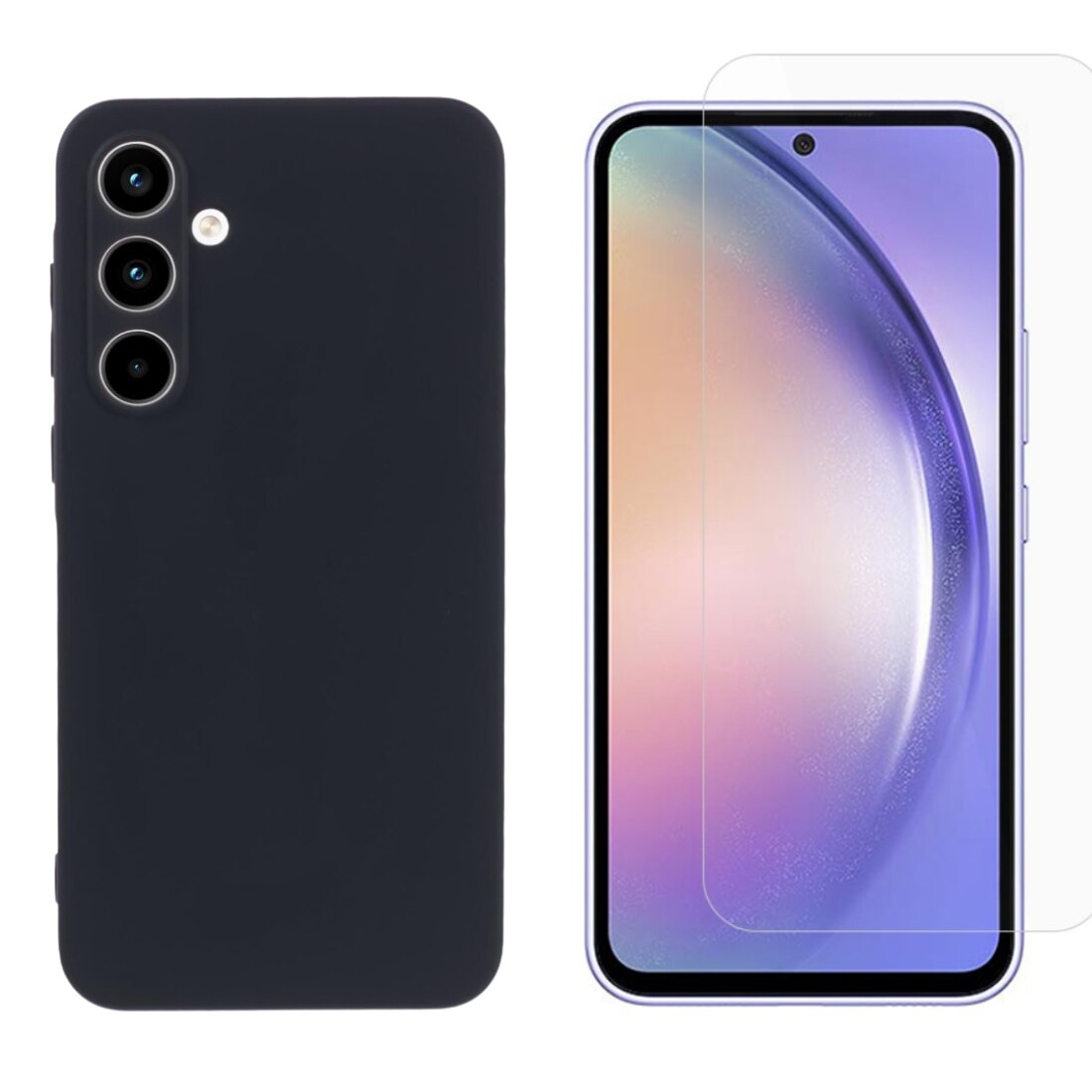 Samsung Galaxy A55 : Coque TPU et protecteur d’écran