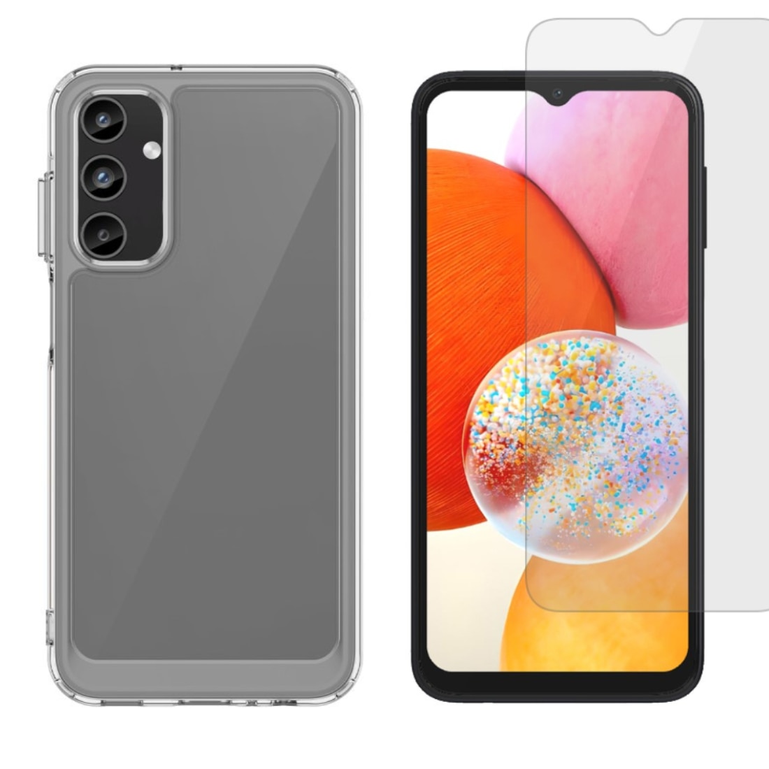 Kit pour Samsung Galaxy A15 : Coque et protecteur d’écran