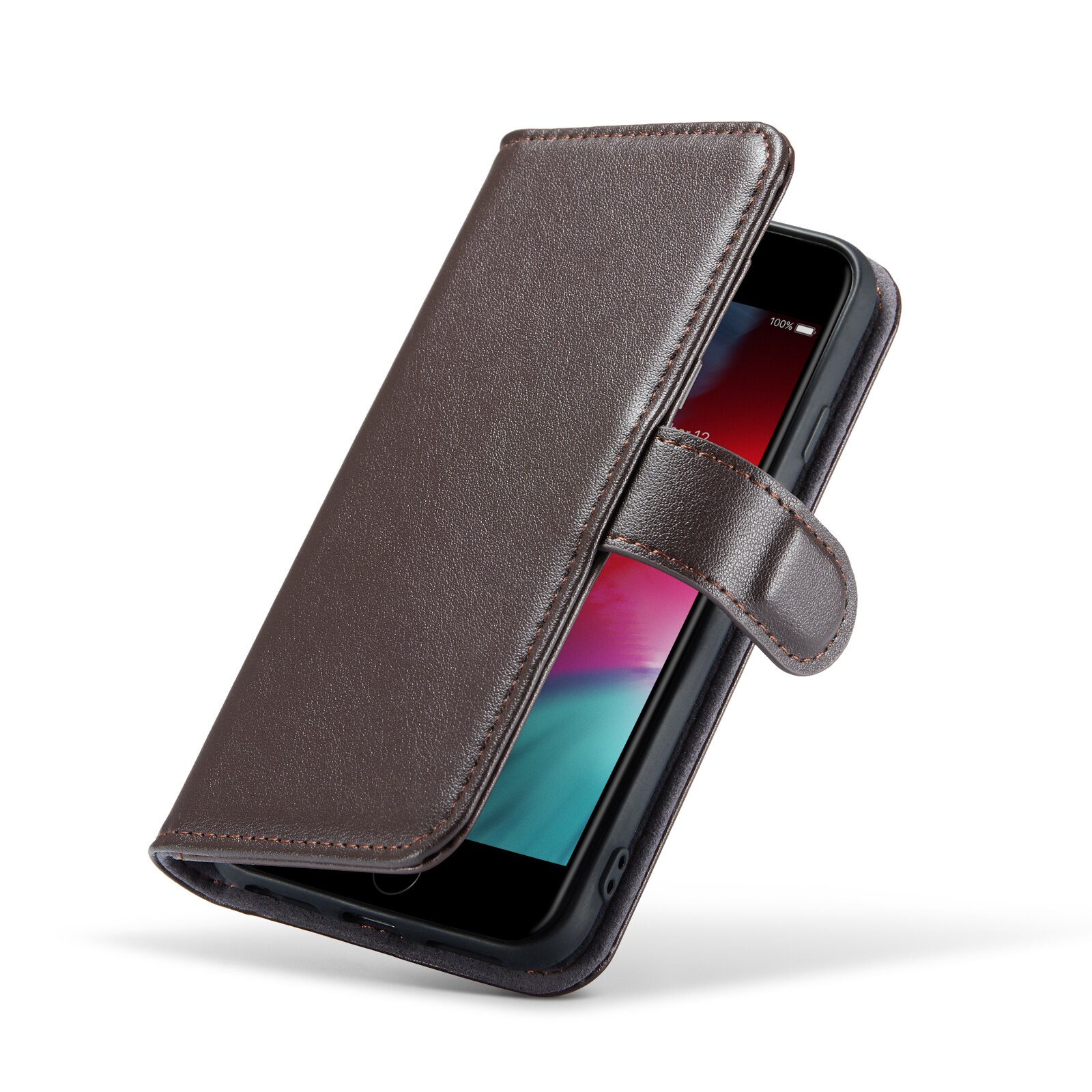 Étui en cuir veritable iPhone 7, Marron