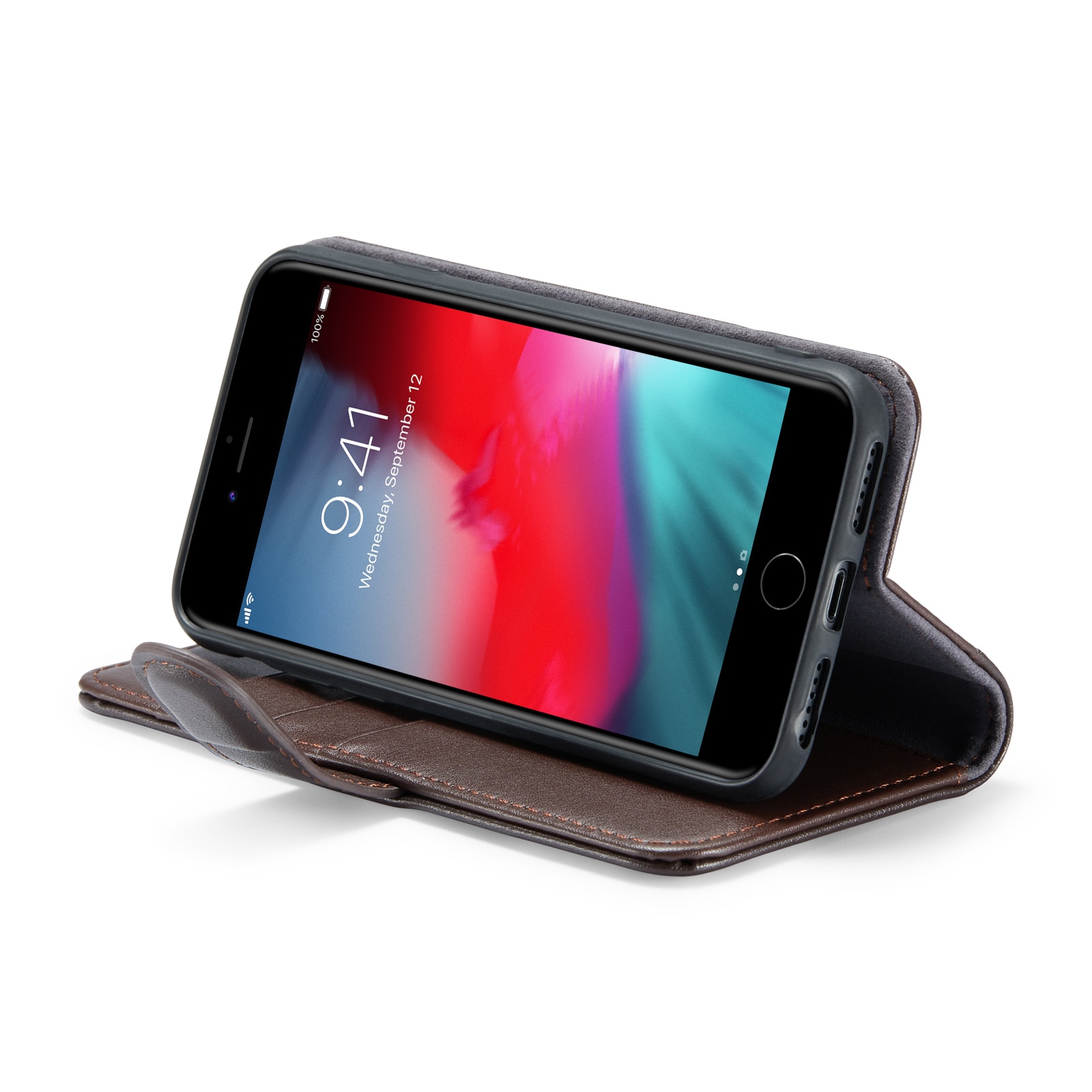Étui en cuir veritable iPhone 7, Marron