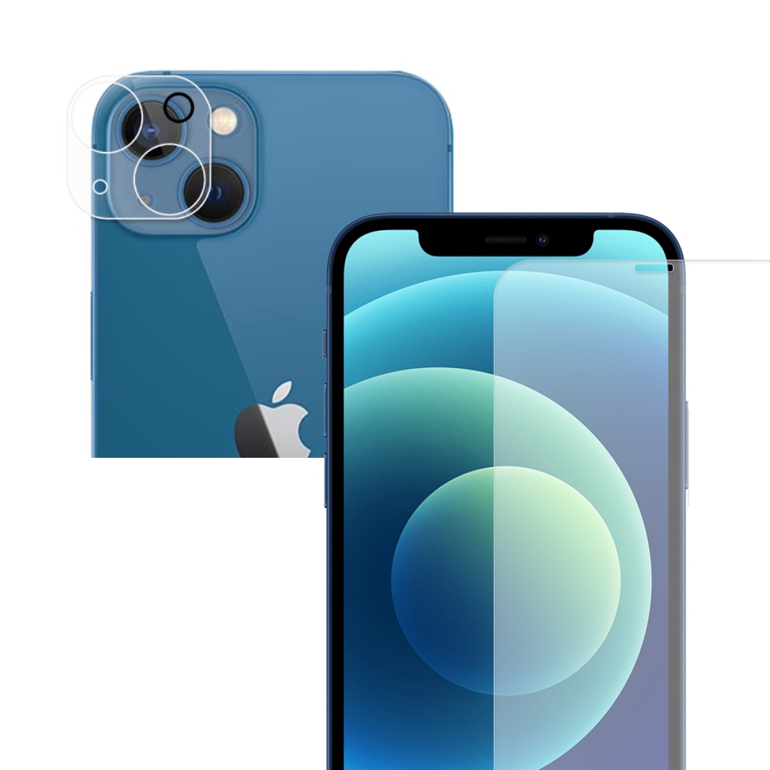 Protecteur de caméra et protecteur d'écran en verre trempé pour iPhone 14