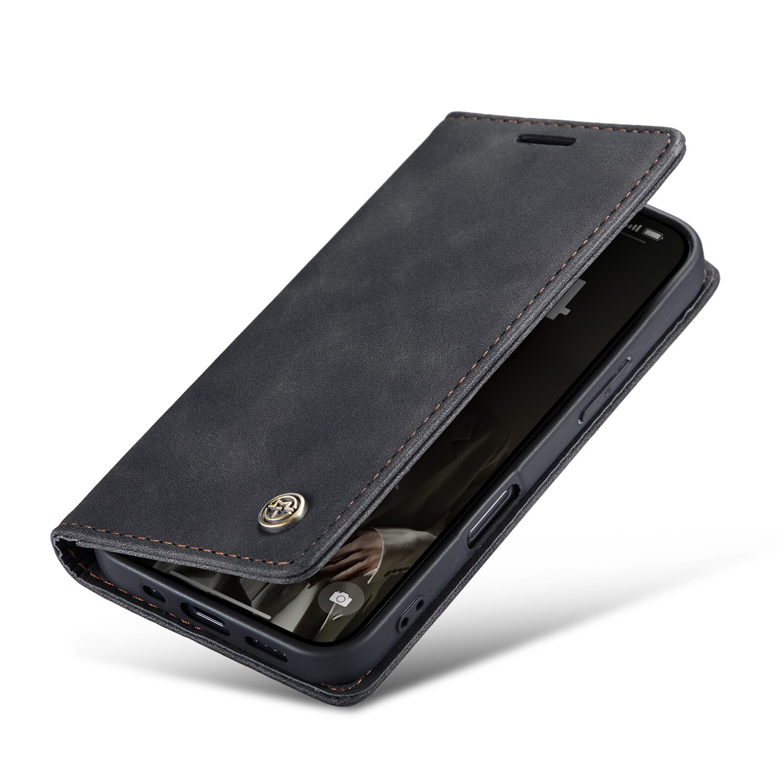 Étui portefeuille mince iPhone 16 Pro, Noir