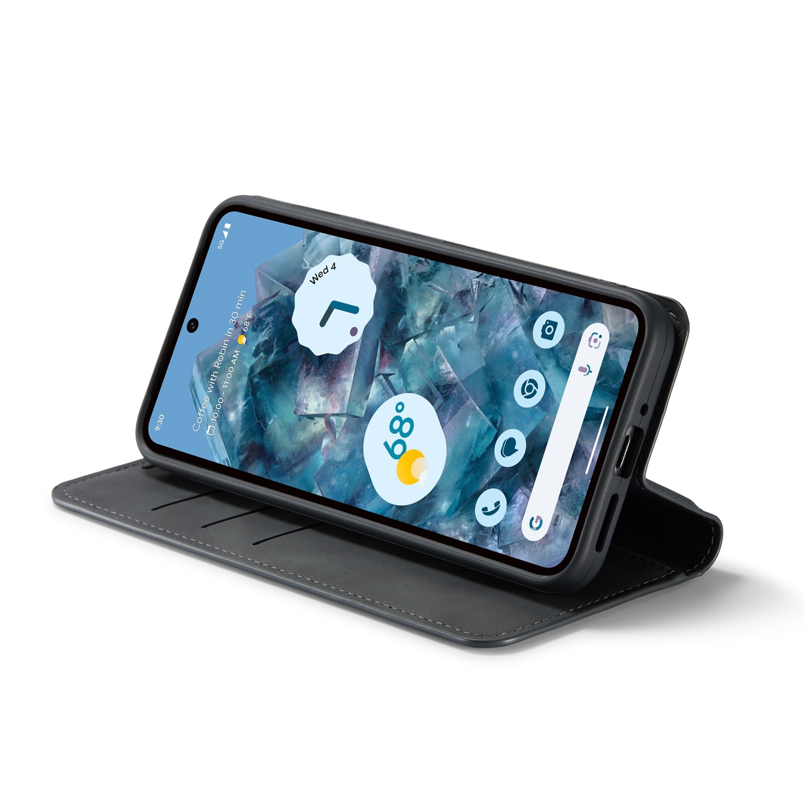 Coque portefeuille mince Google Pixel 9 Pro XL, Noir