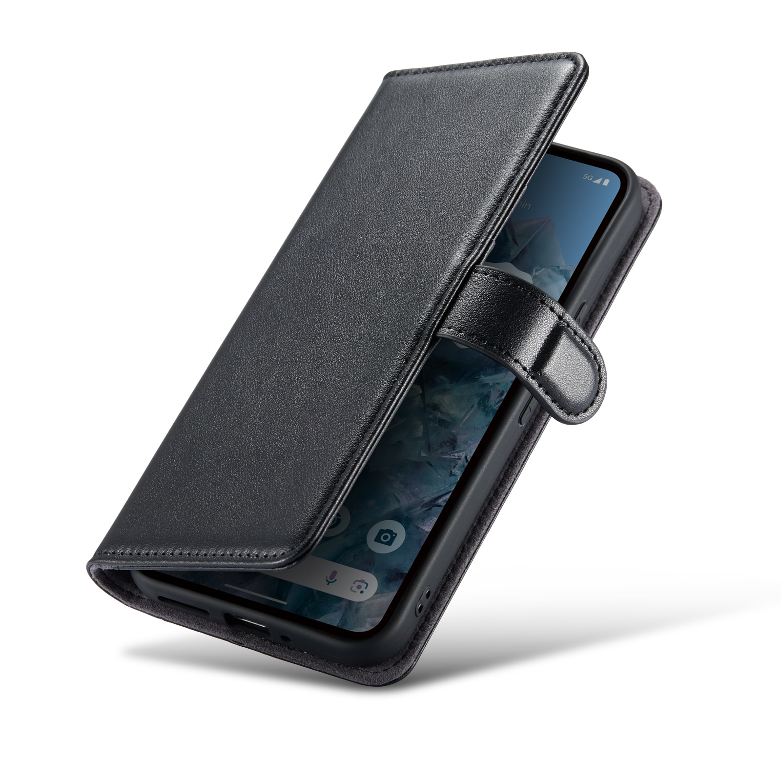 Étui en cuir veritable Google Pixel 9 Pro XL, Noir