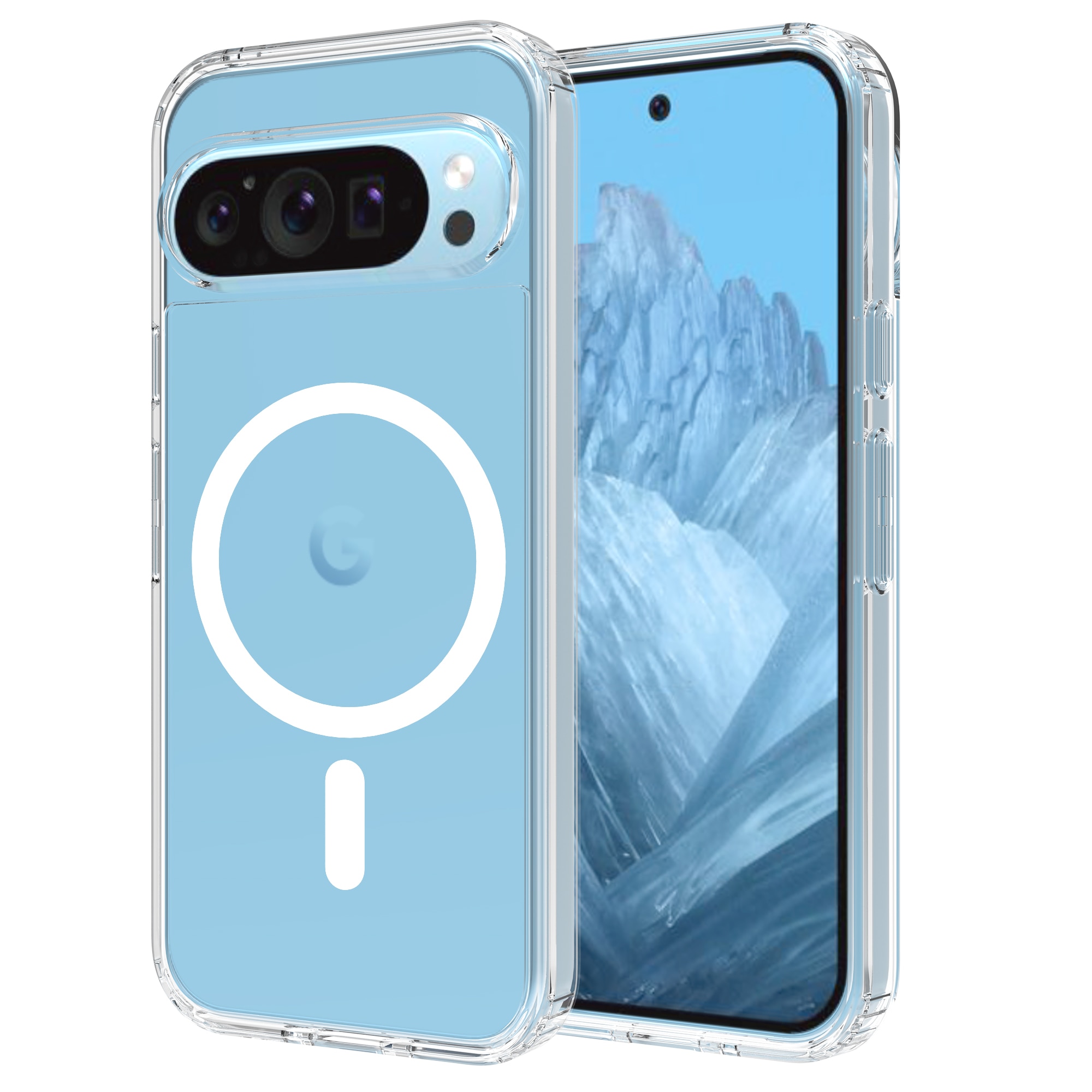 Coque hybride MagSafe Google Pixel 10, transparent