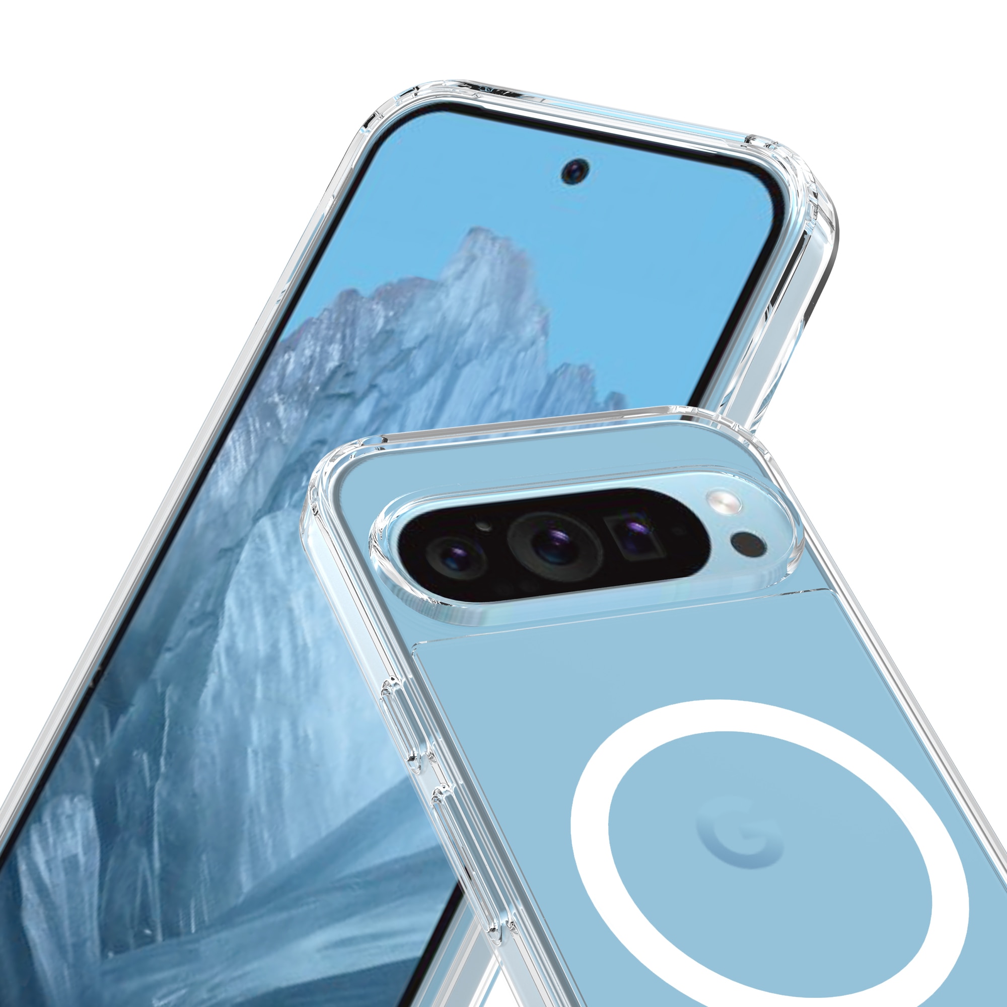 Coque hybride MagSafe Google Pixel 10, transparent