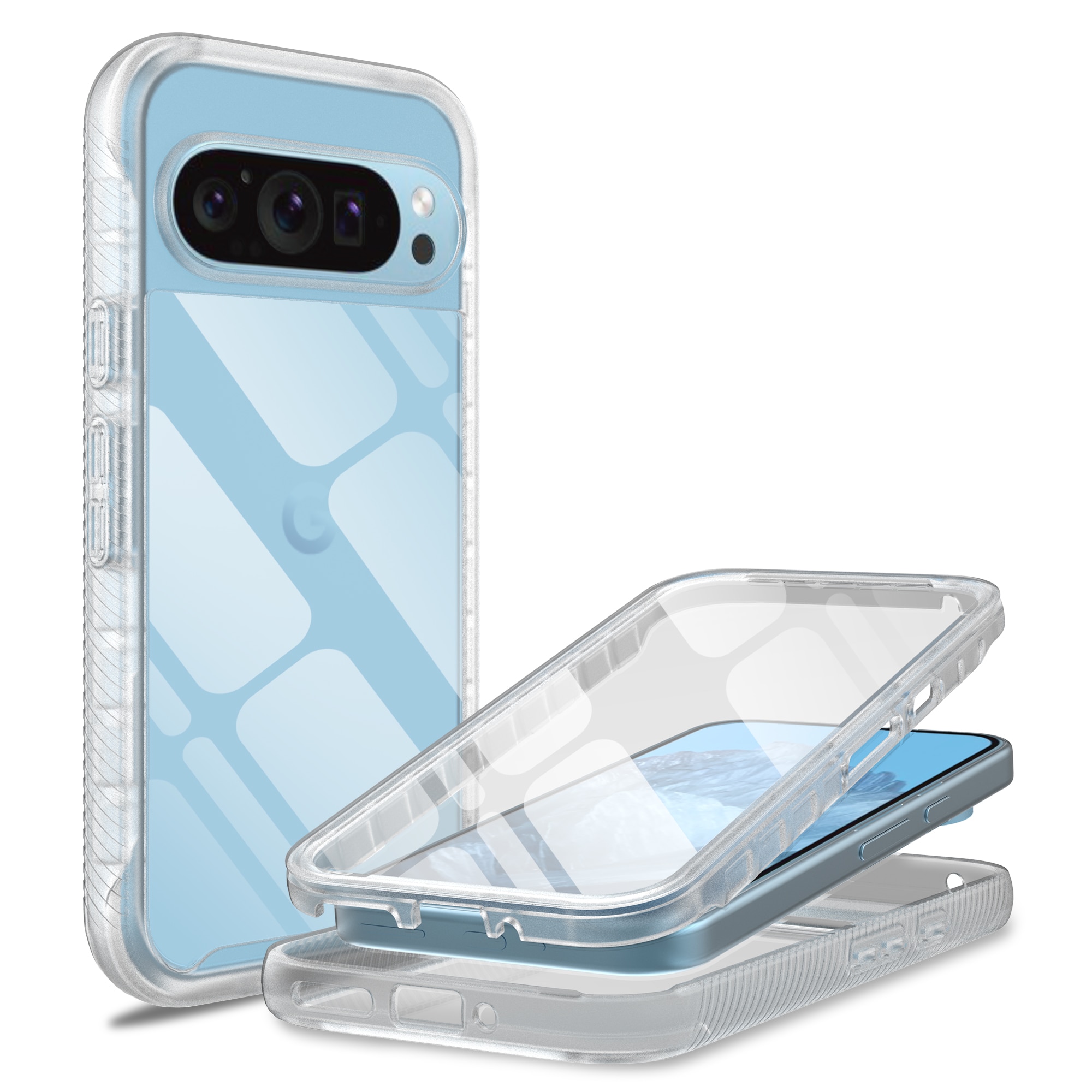 Coque Full Protection Google Pixel 9, Transparent