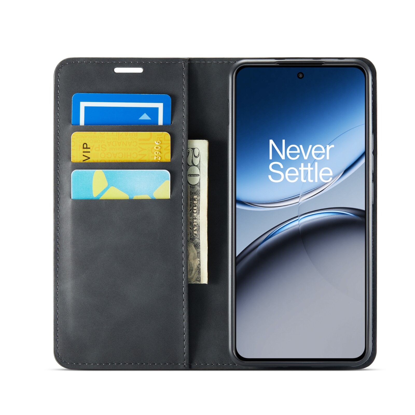 Coque portefeuille mince  OnePlus Nord 4, Noir