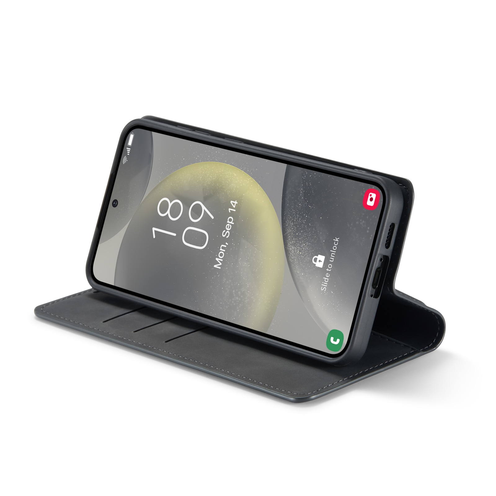 Coque portefeuille mince Samsung Galaxy S24 FE, Noir