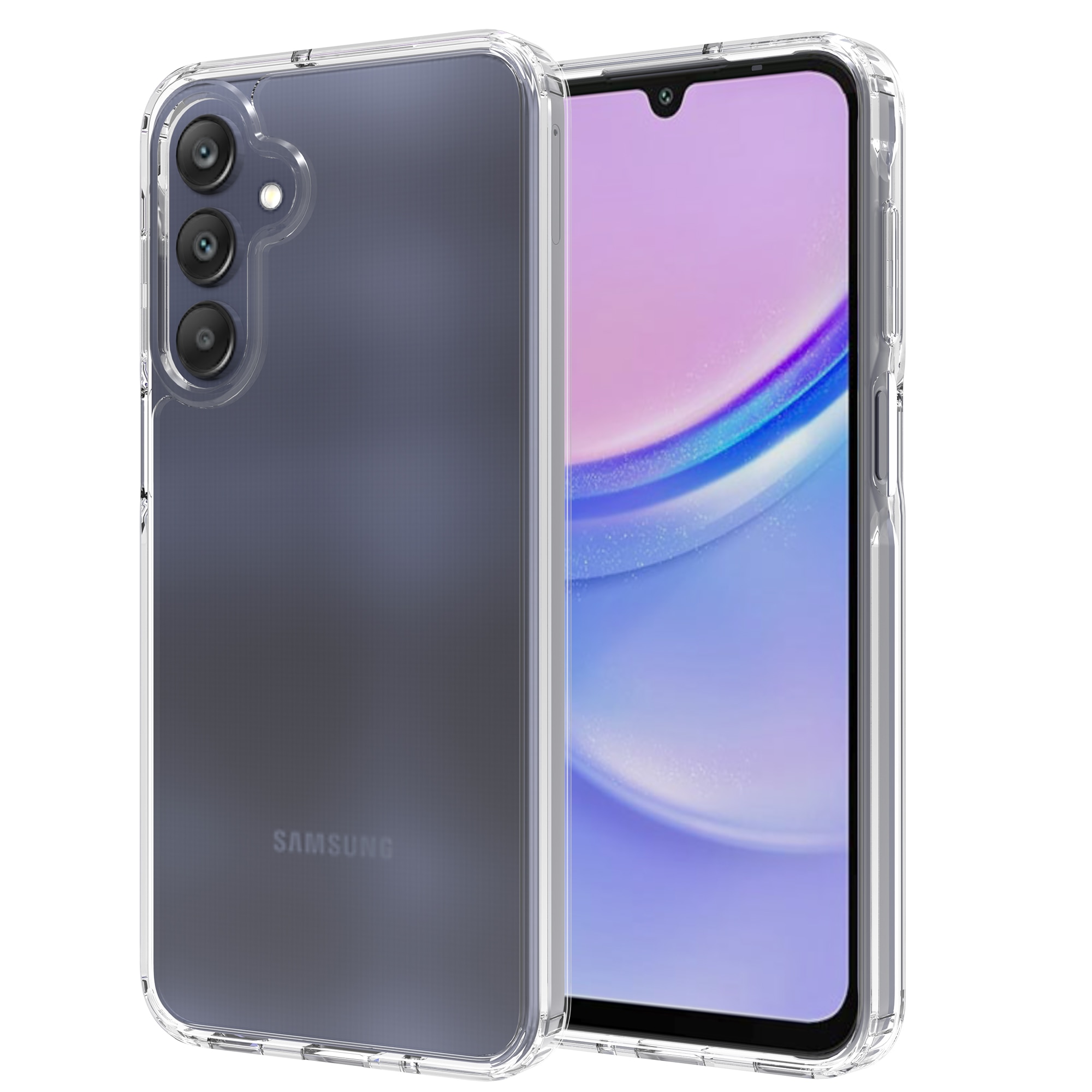 Coque hybride pour Samsung Galaxy A16, Transparent