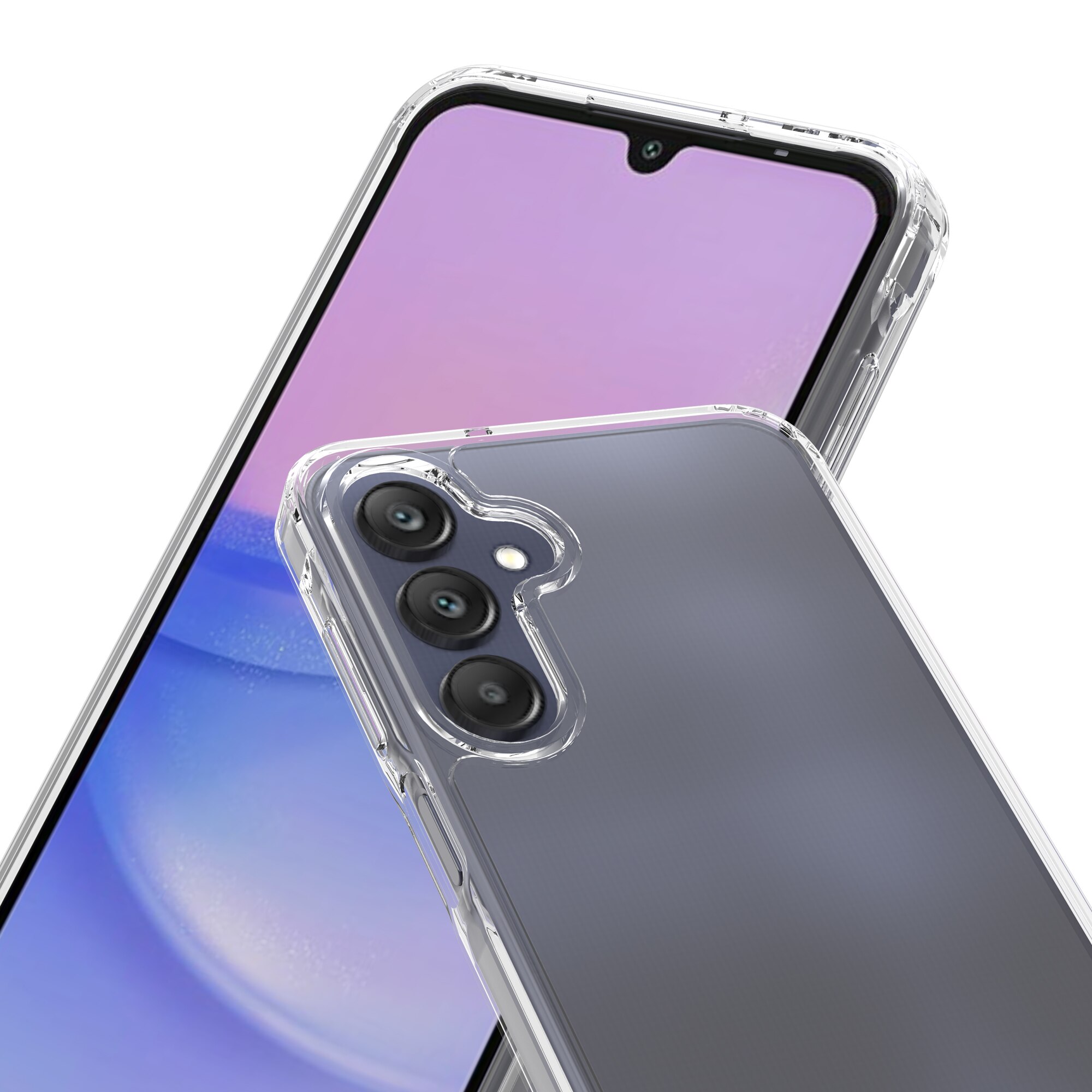 Coque hybride pour Samsung Galaxy A16, Transparent