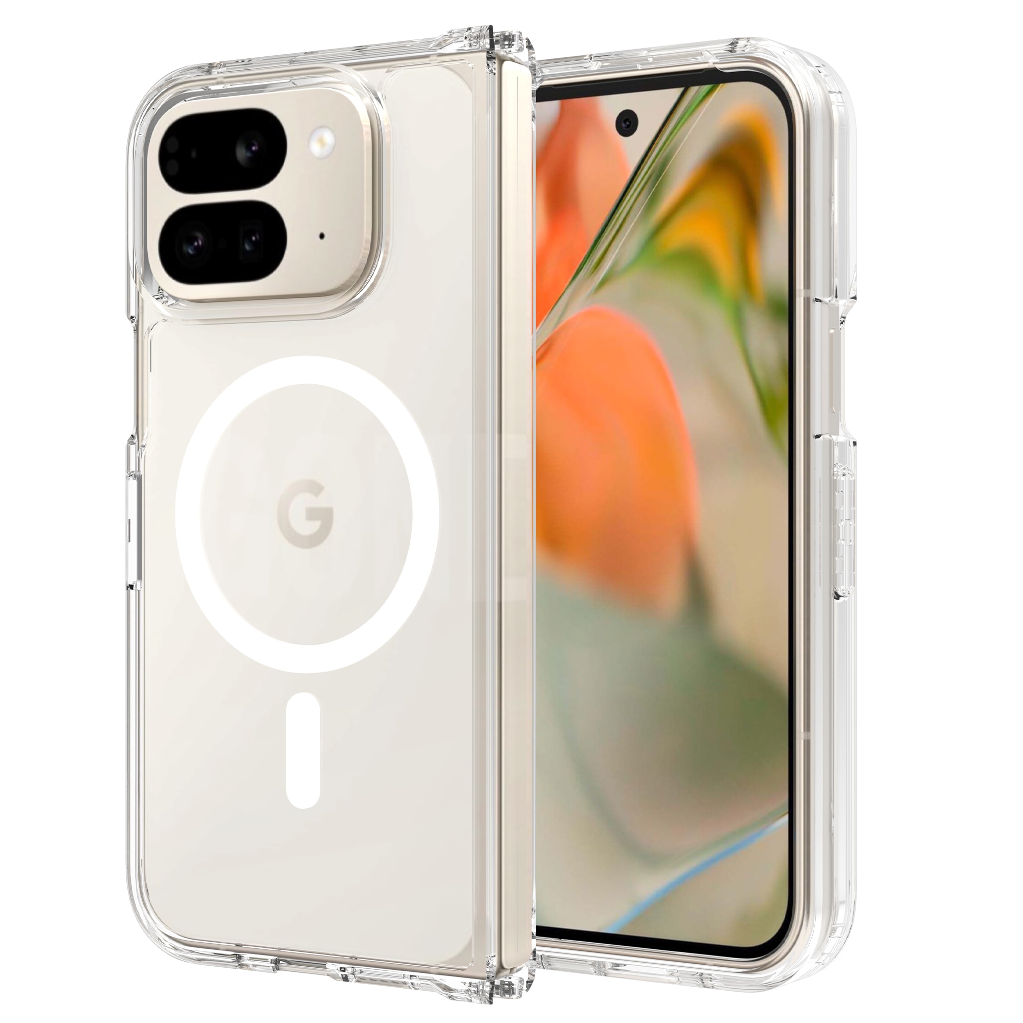 Coque hybride MagSafe Google Pixel 9 Pro Fold Transparent