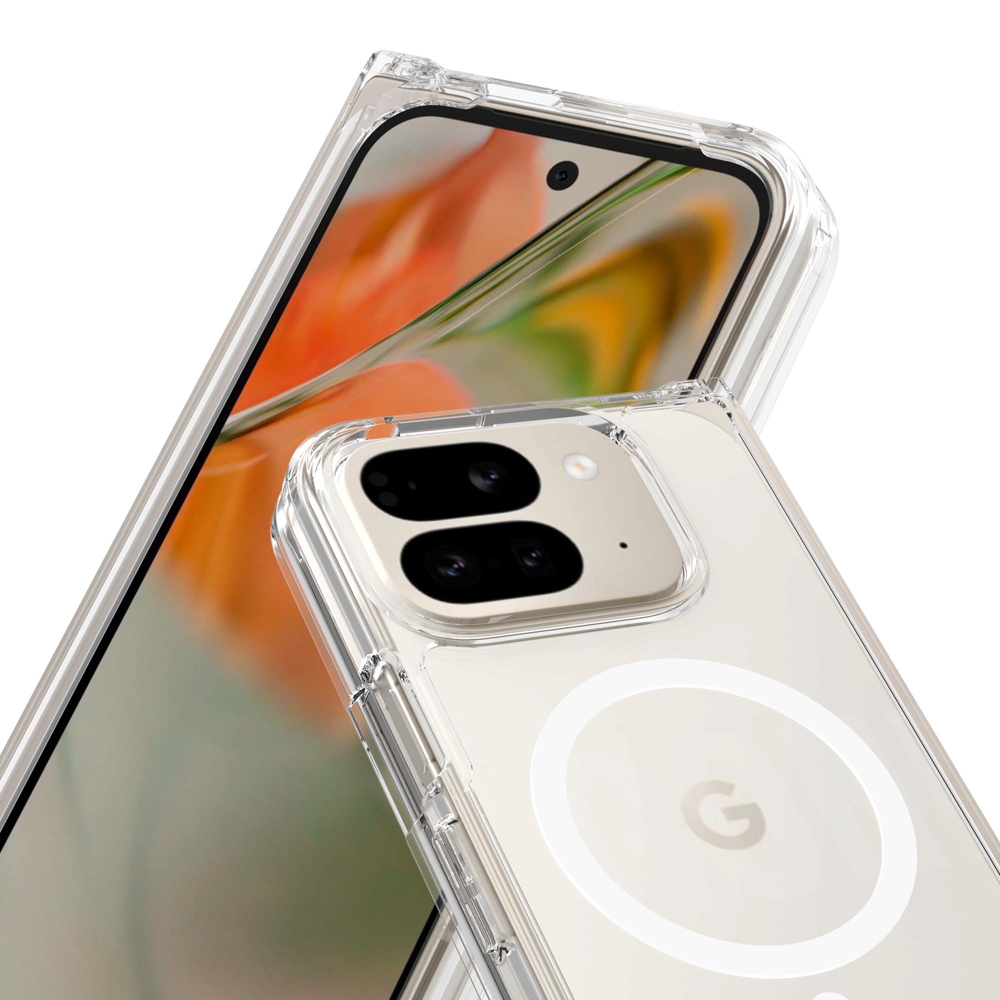 Coque hybride MagSafe Google Pixel 9 Pro Fold Transparent