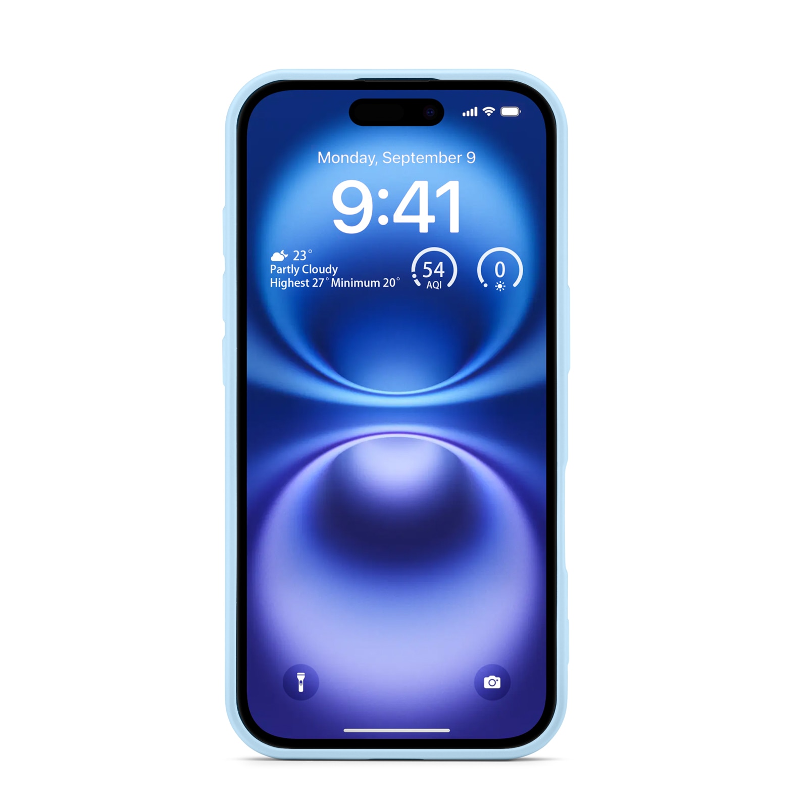 Coque TPU iPhone 16, Bleu